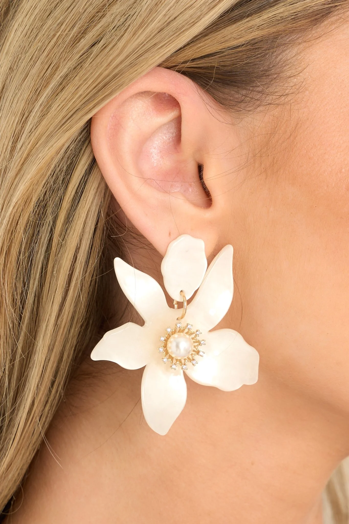 Blossom Ivory Pearl Earrings