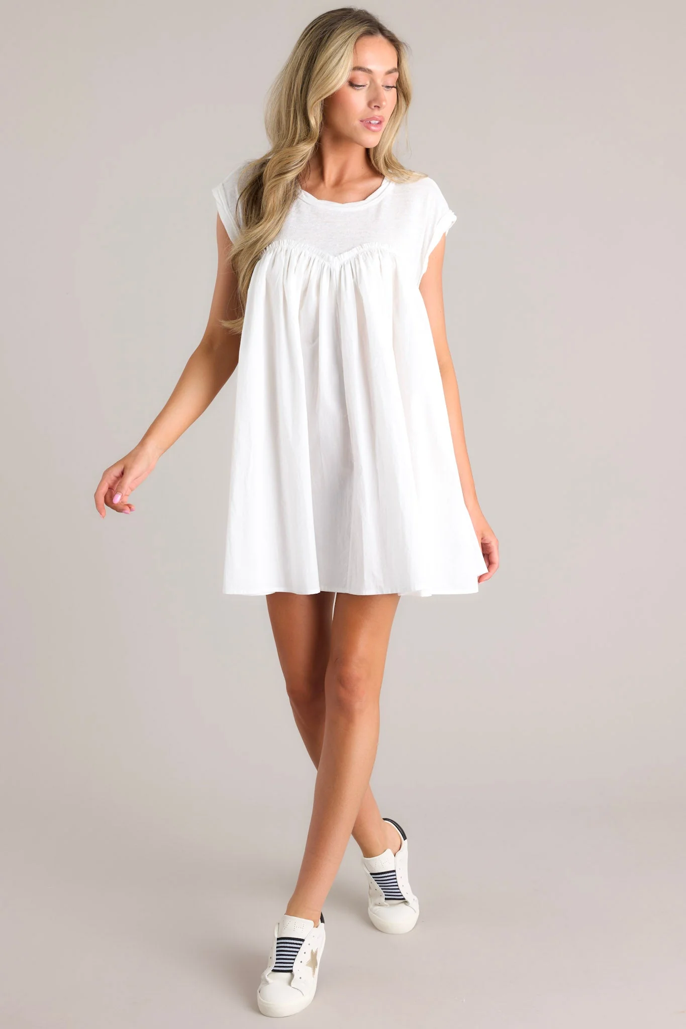 Heartstrings of Happiness White Mini Dress