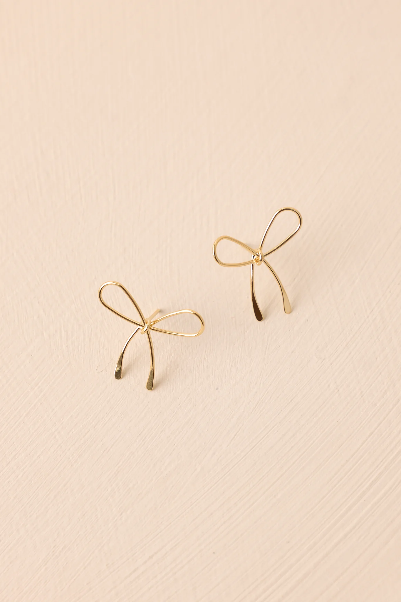 Knot Your Average Girl Gold Bow Earrings