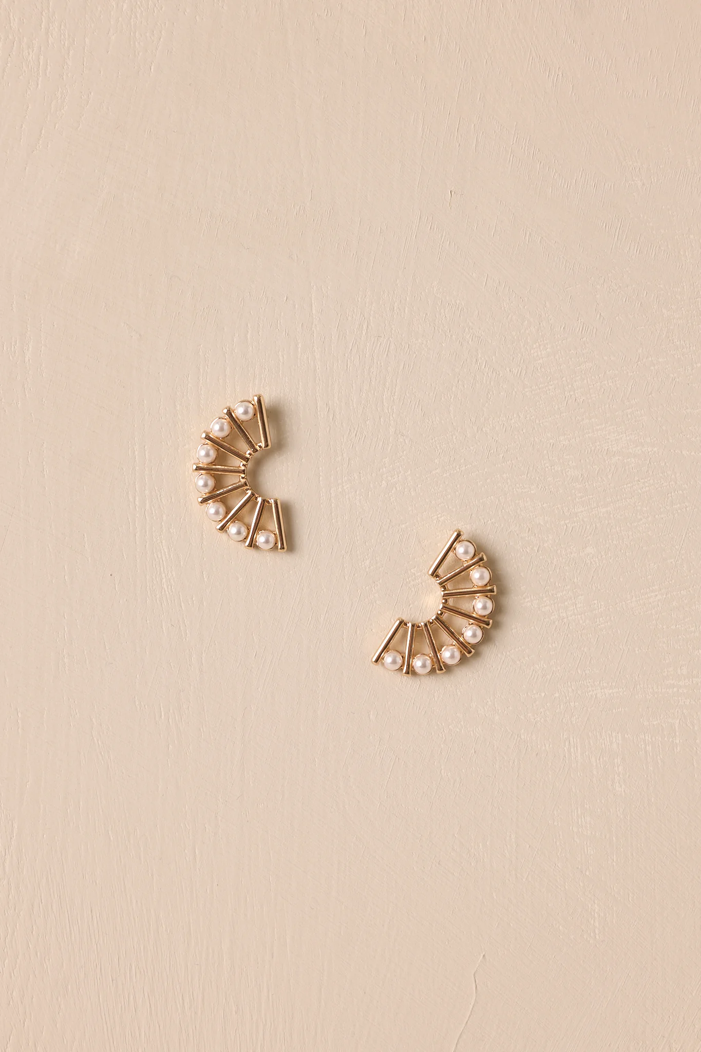 Street Lights Gold & Ivory Pearl Earrings