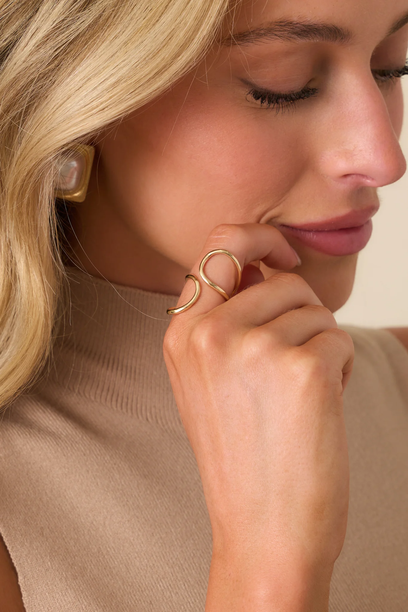 Charmed To Be Here Gold Sculptural Wrap Ring