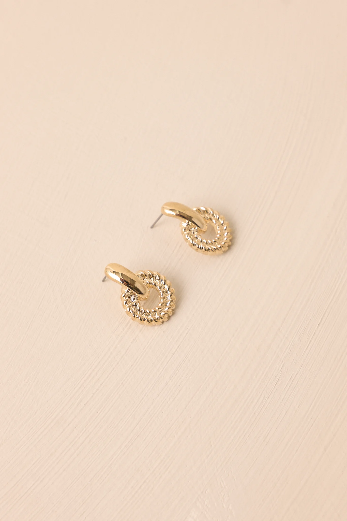 Rainy Day Woman Gold Braided Drop Earrings