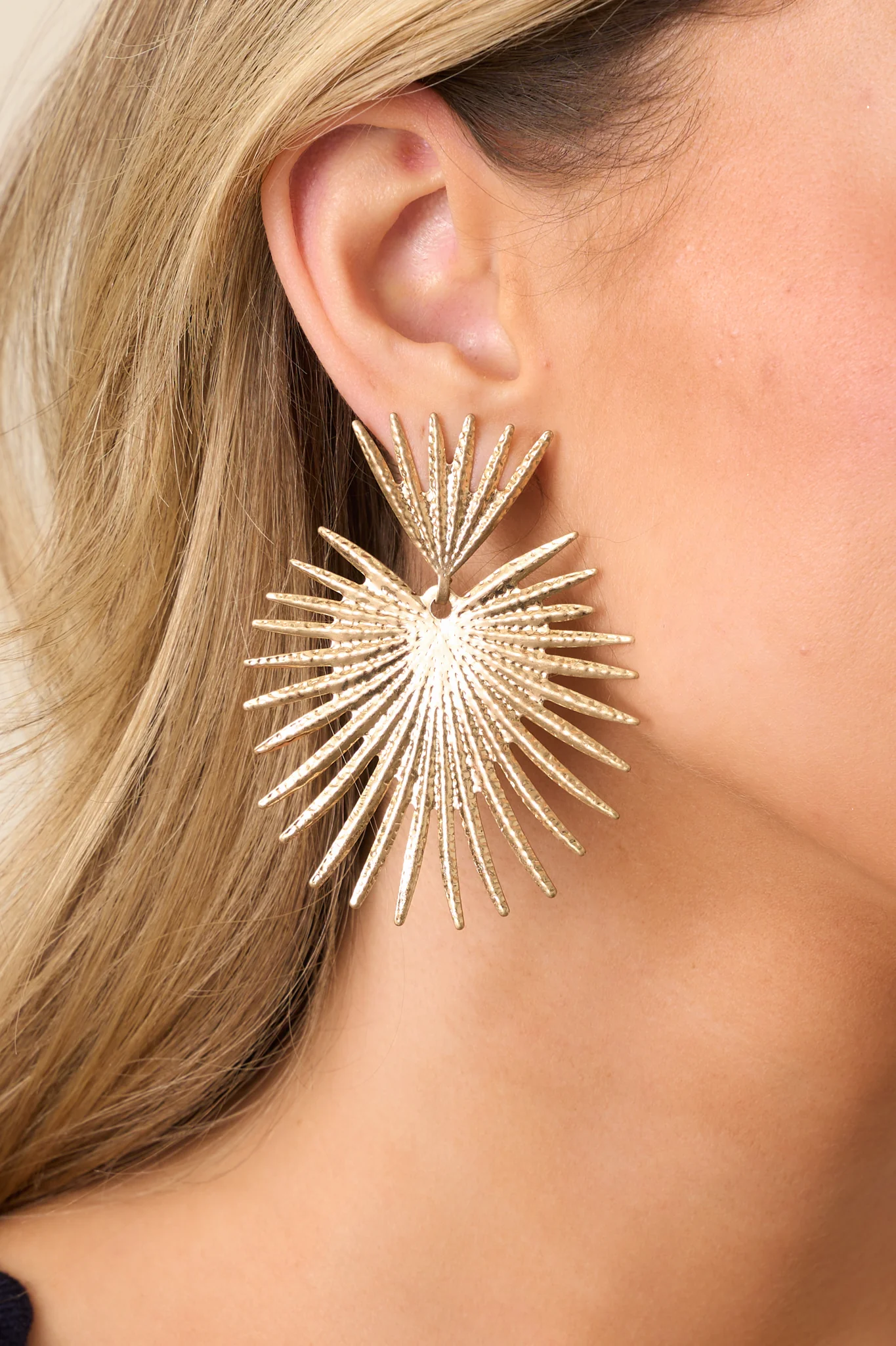 Delightful Touch Gold Statement Earrings