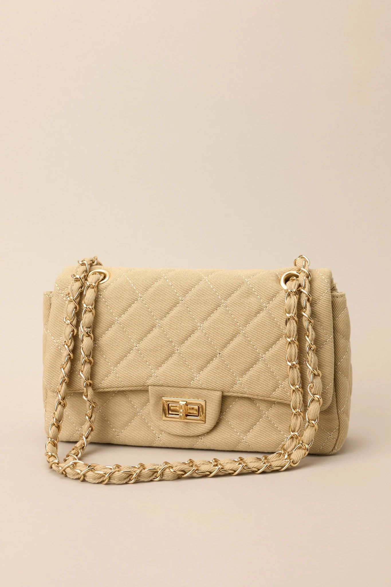 Move On Natural Quilted Handbag