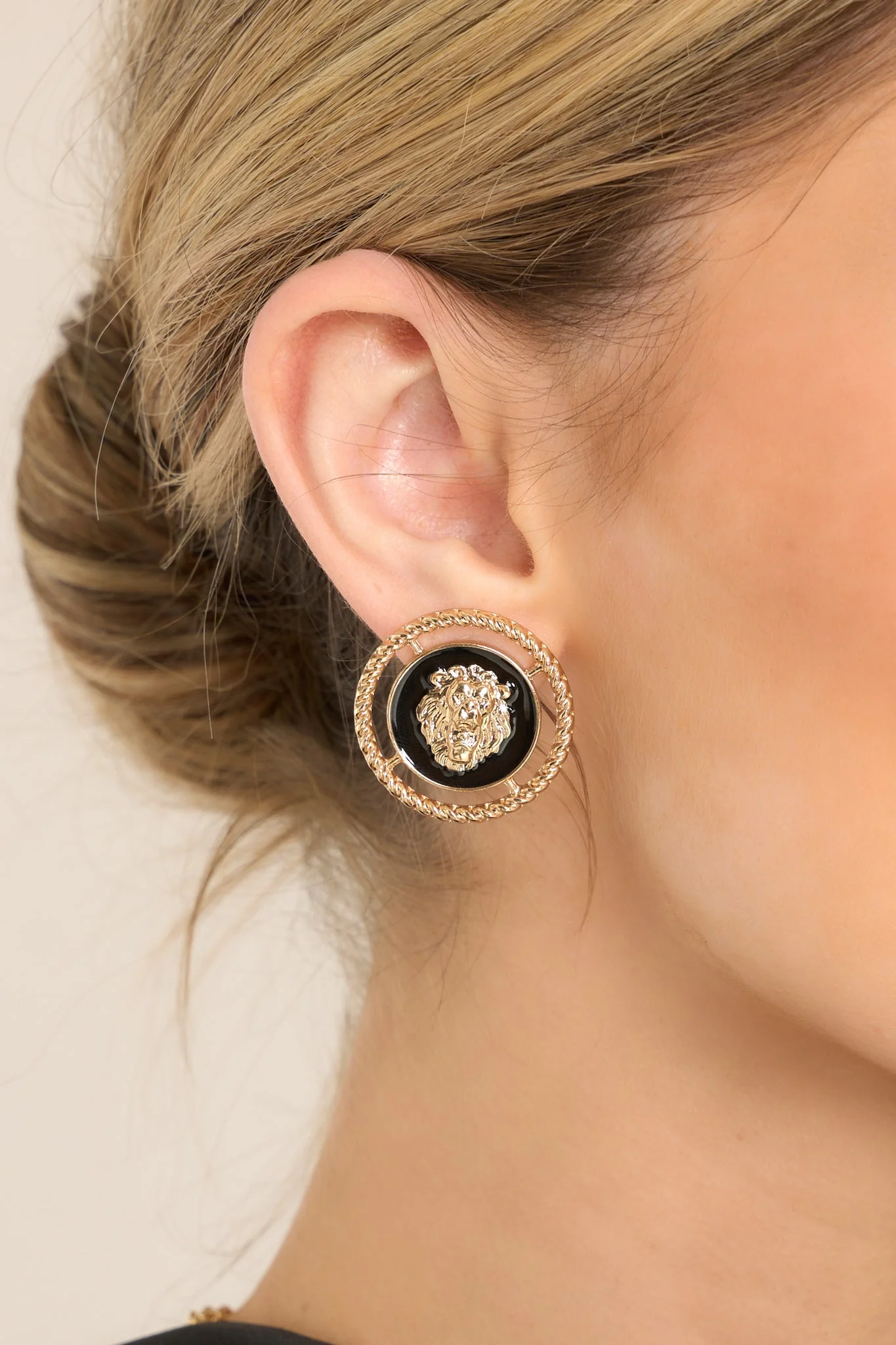 Fiercely Cute Gold Earrings