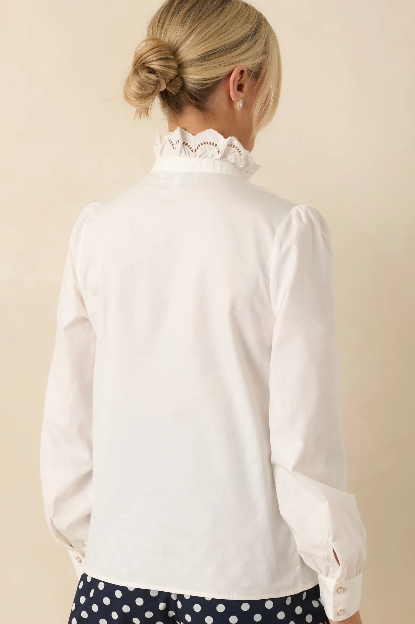 Prosperina Madison White Cotton Ruffle Top