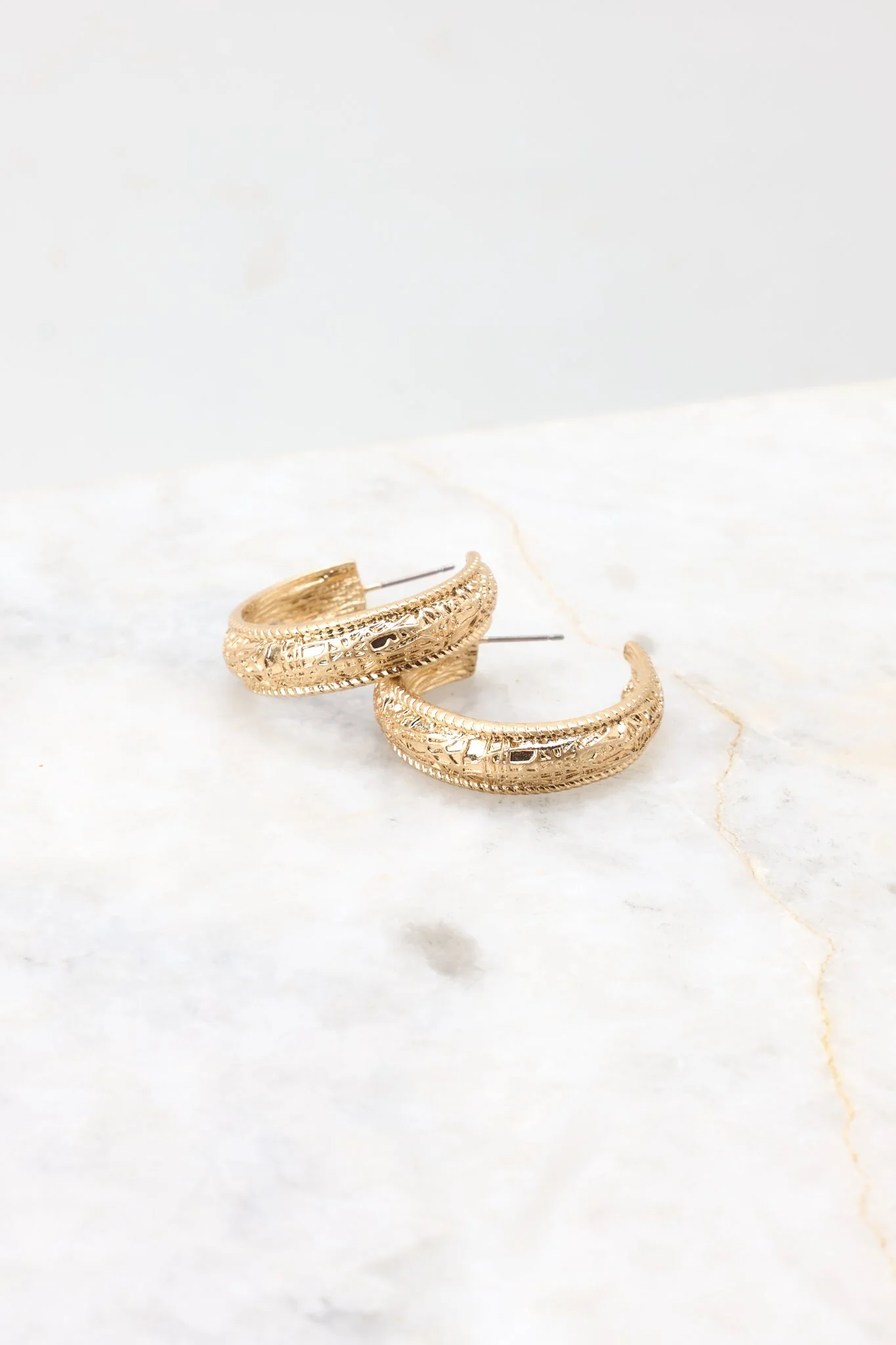 On It Goes Gold Hoop Earrings