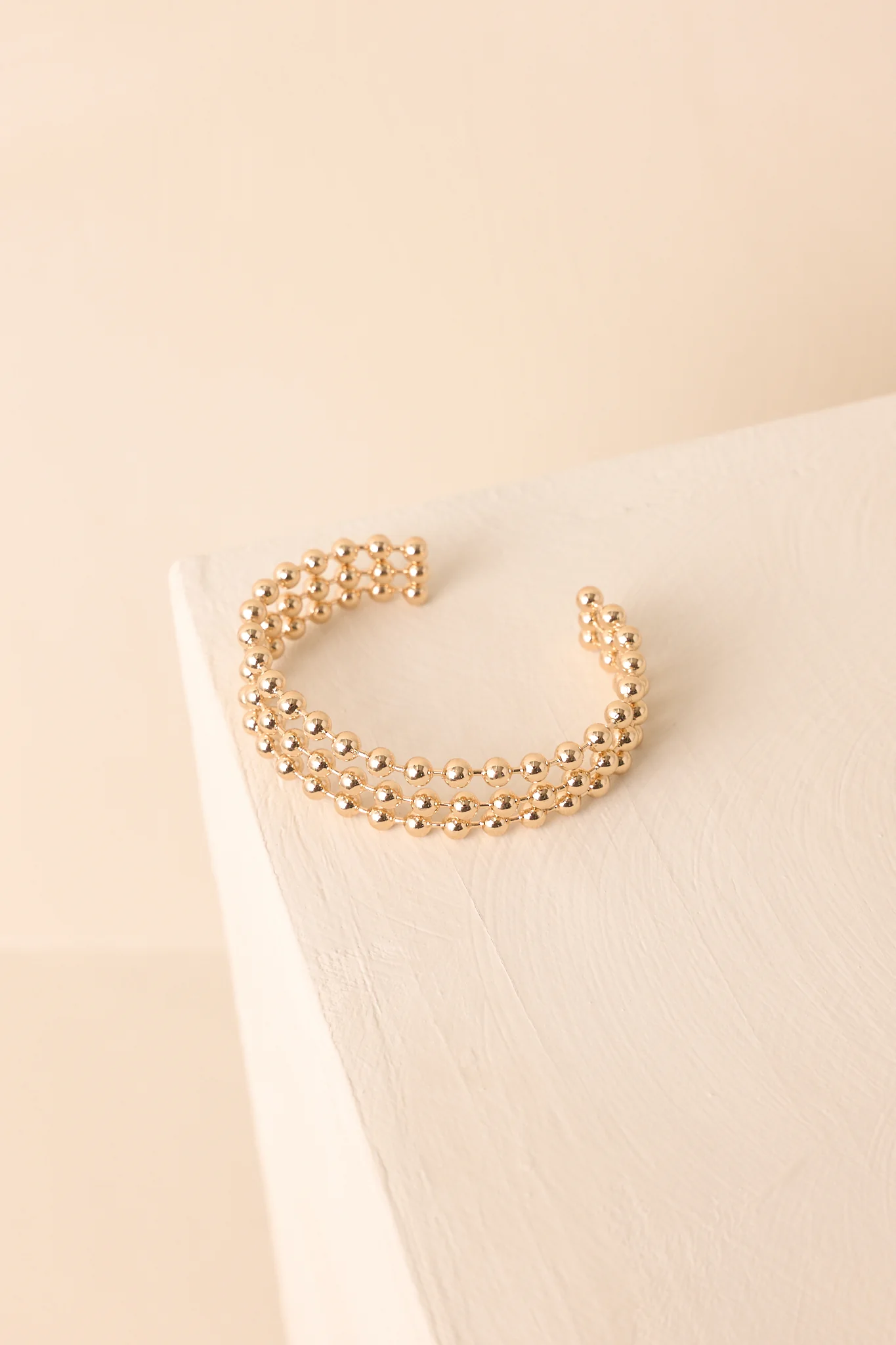 Can Never Go Wrong Gold Layered Cuff Bracelet