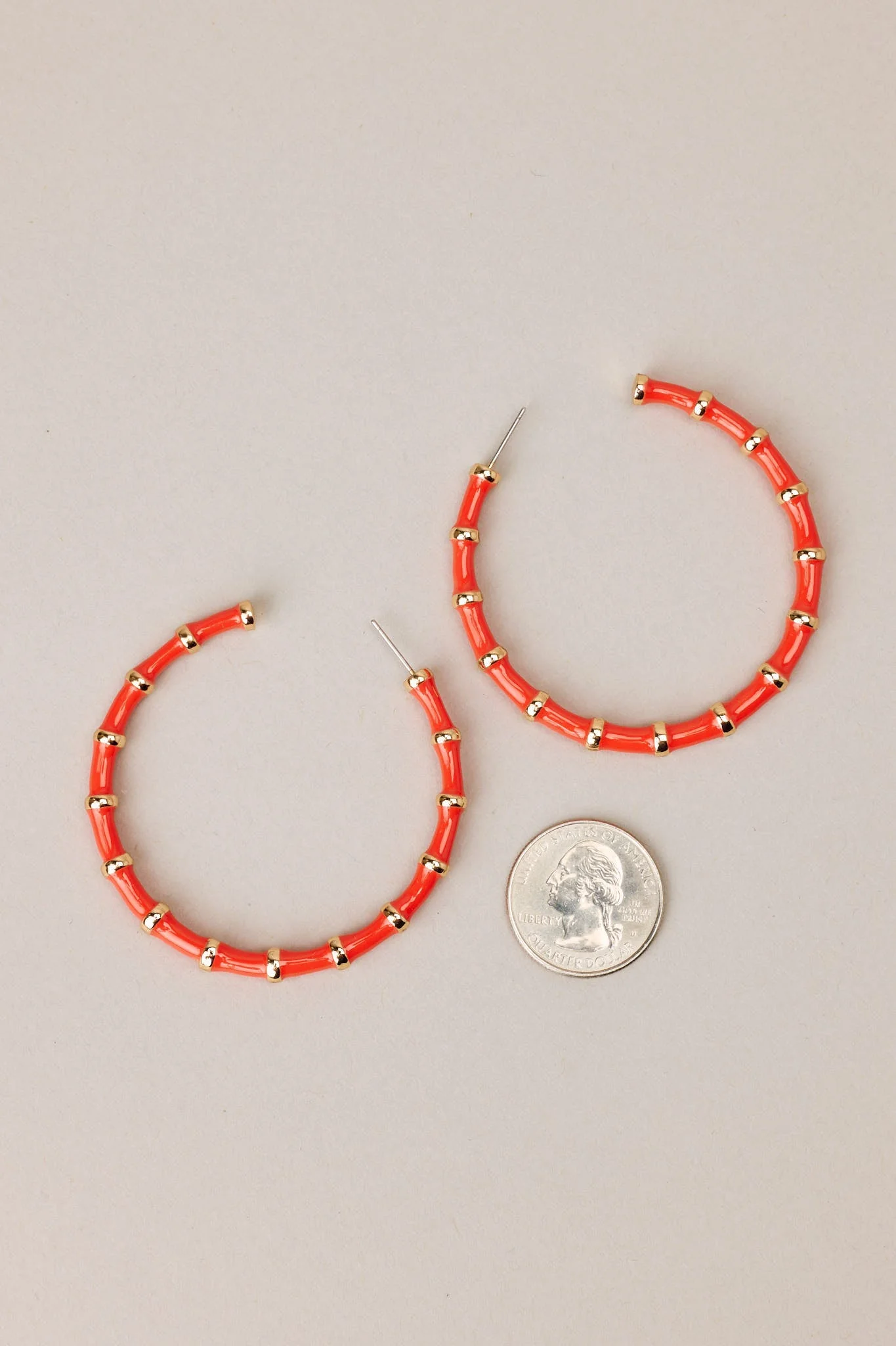 Everyday Love Red Hoop Earrings