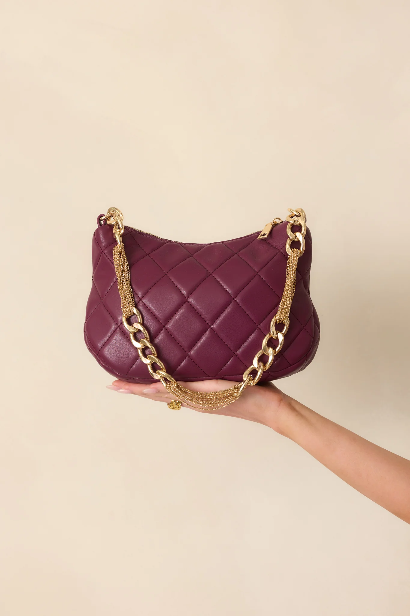 I'm Yours Tonight Merlot Quilted Handbag