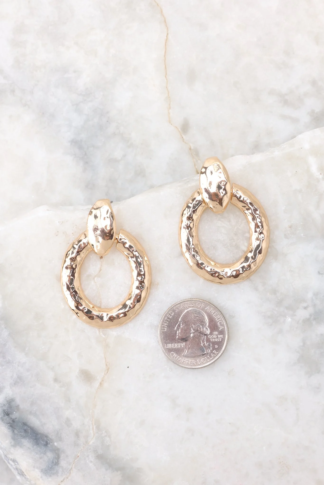 Call It A Hunch Gold Earrings