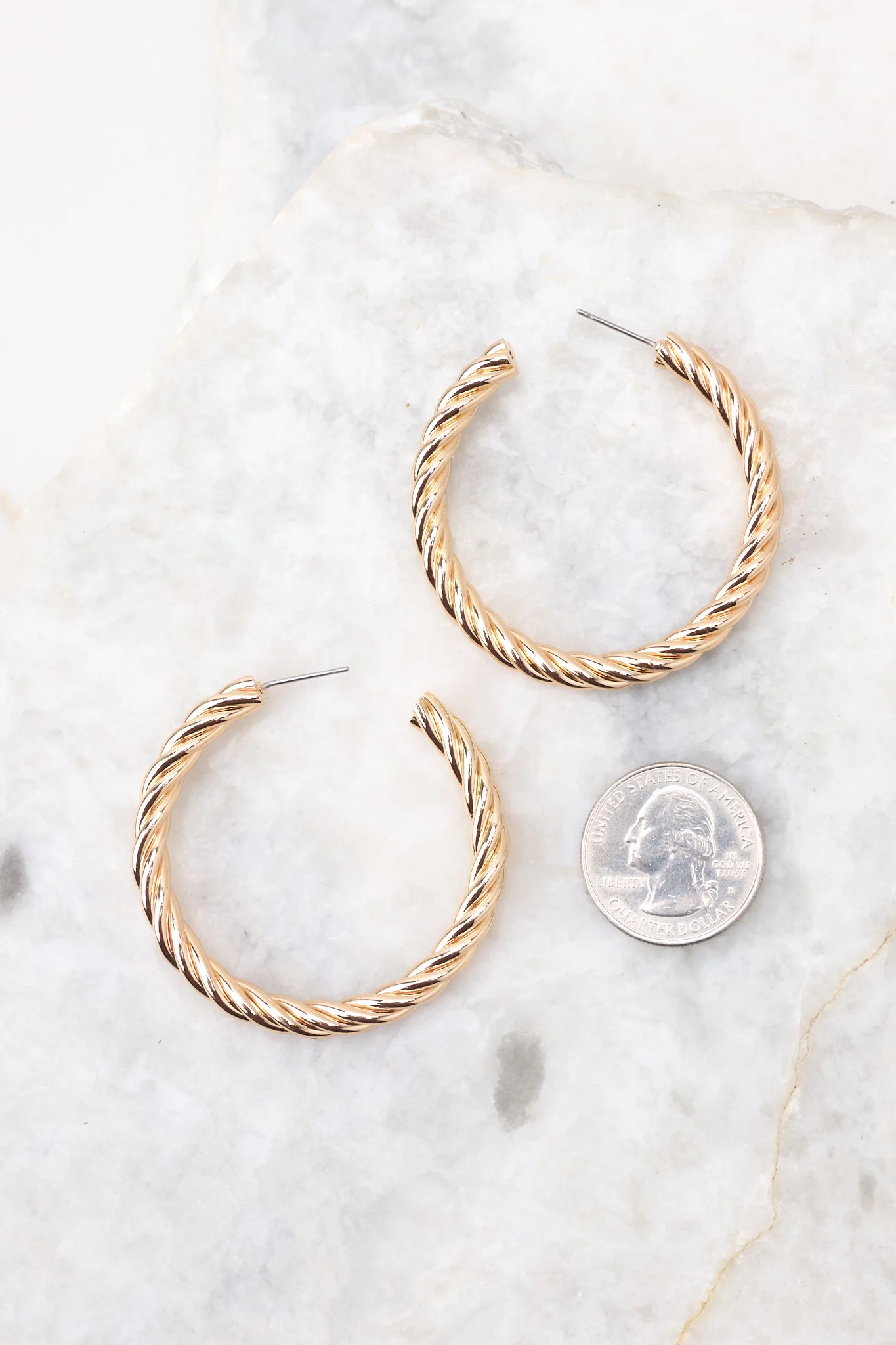 Check Your Vibe Gold Hoop Earrings