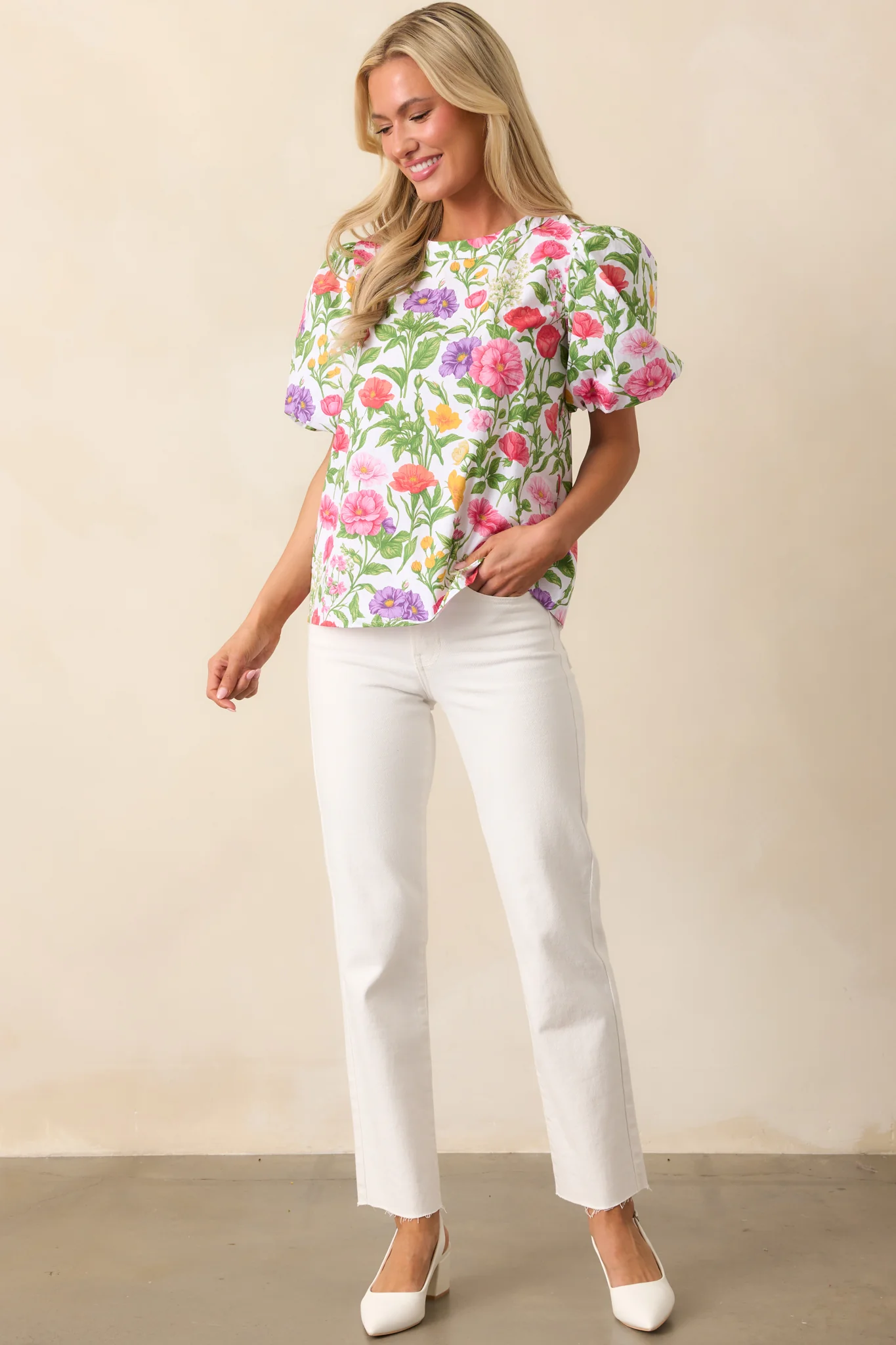Lane Secret Garden Floral Cotton Top