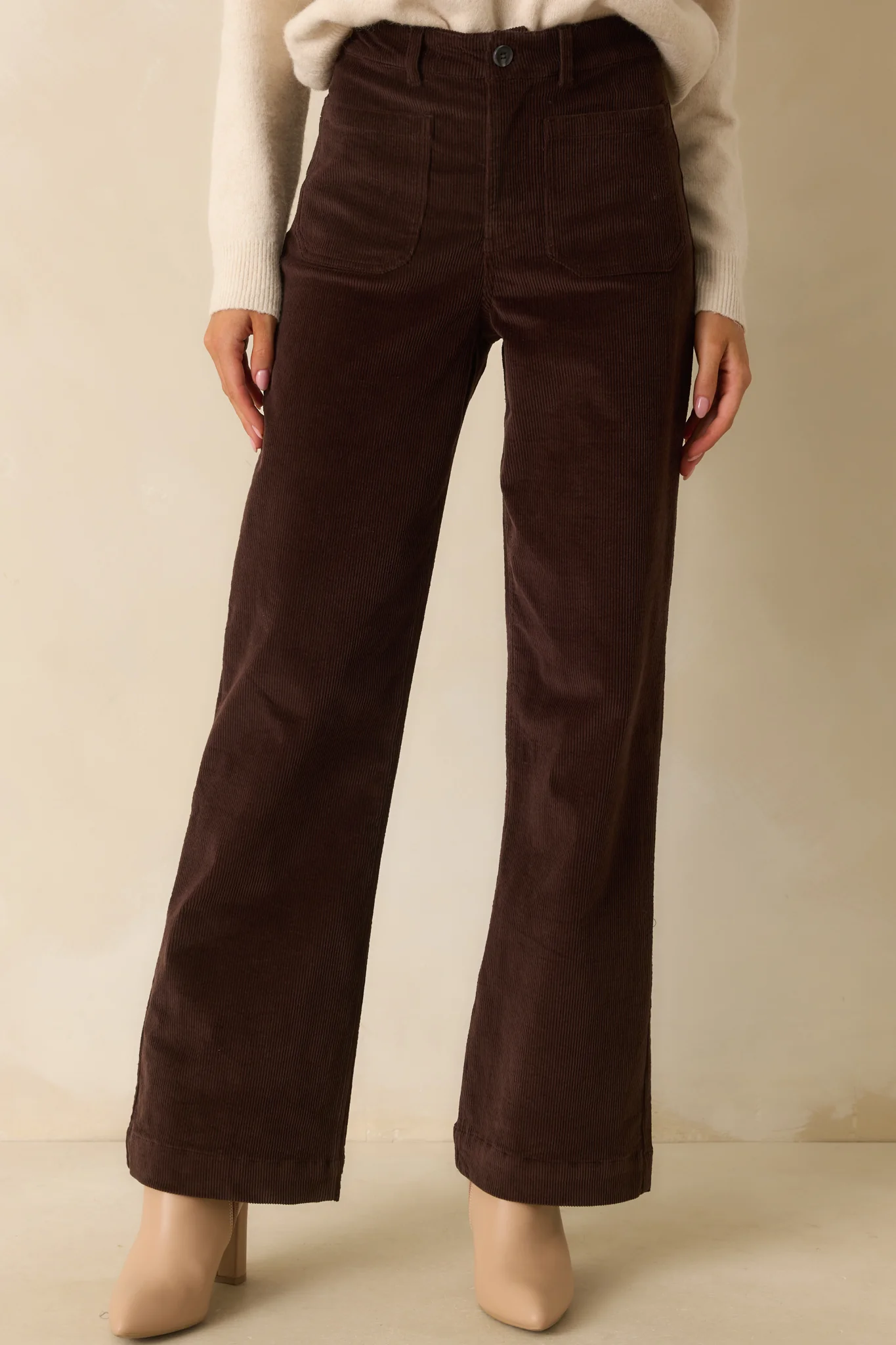 Chocolate Brown Cotton Corduroy Pants
