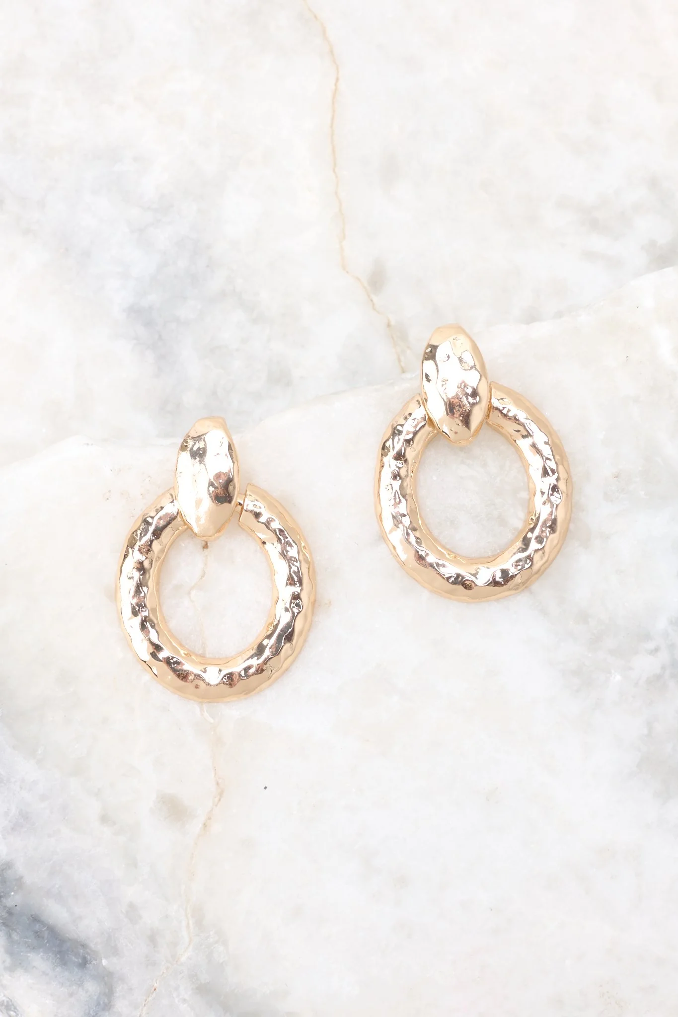 Call It A Hunch Gold Earrings