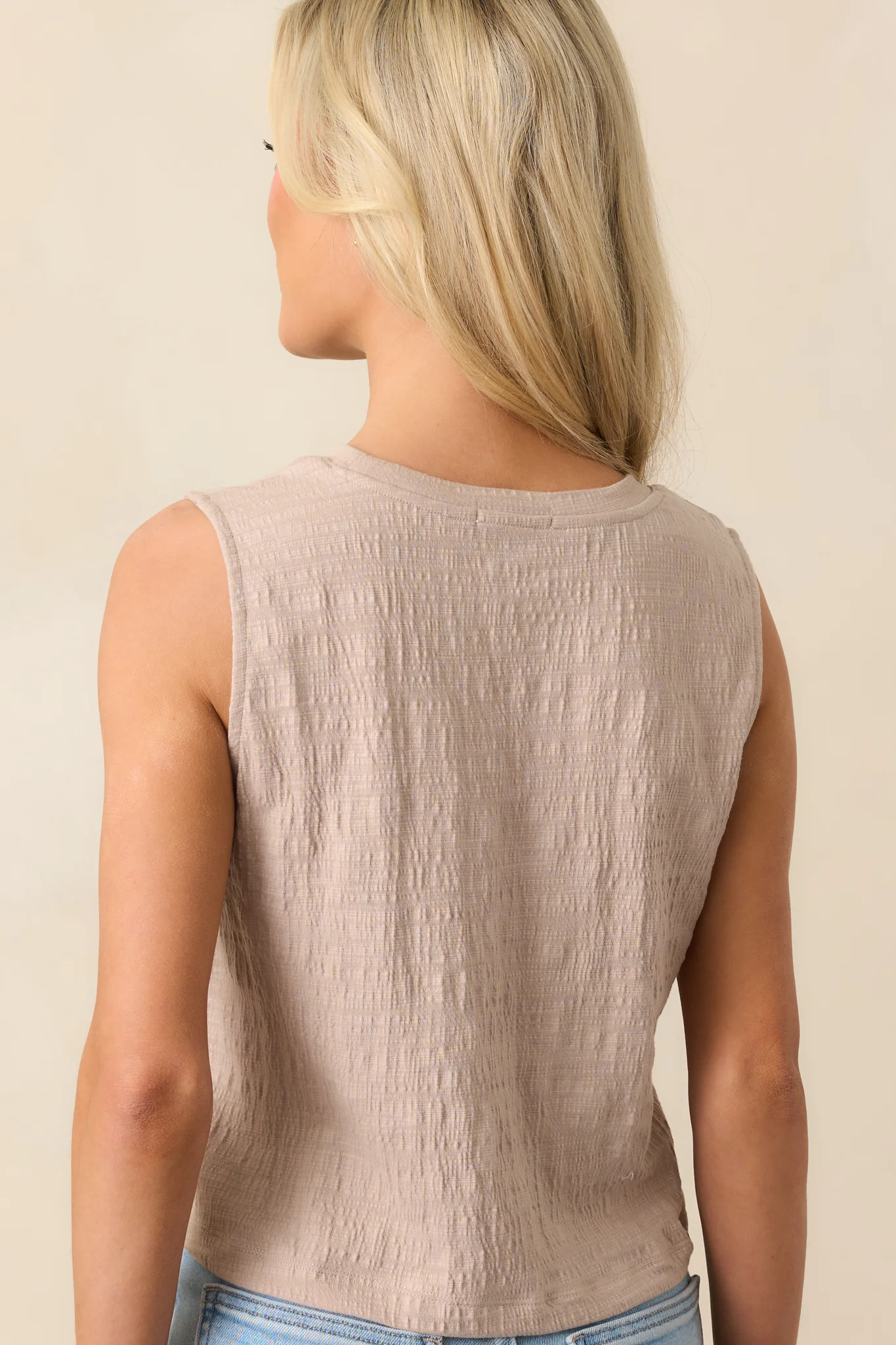 Z Supply Parchment Taupe Sloane Textured Slub Top