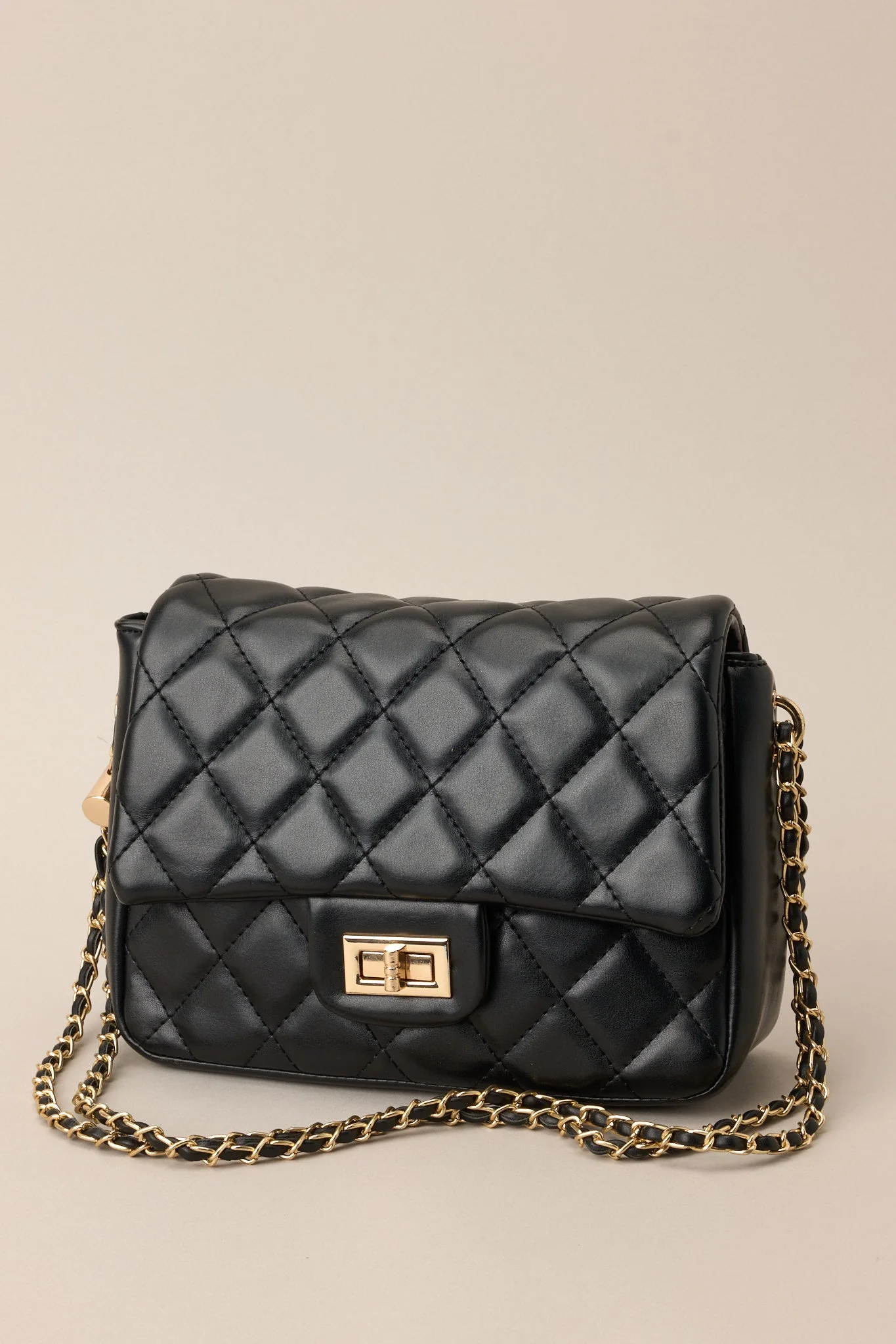 Everyday Pleasures Black Quilted Handbag