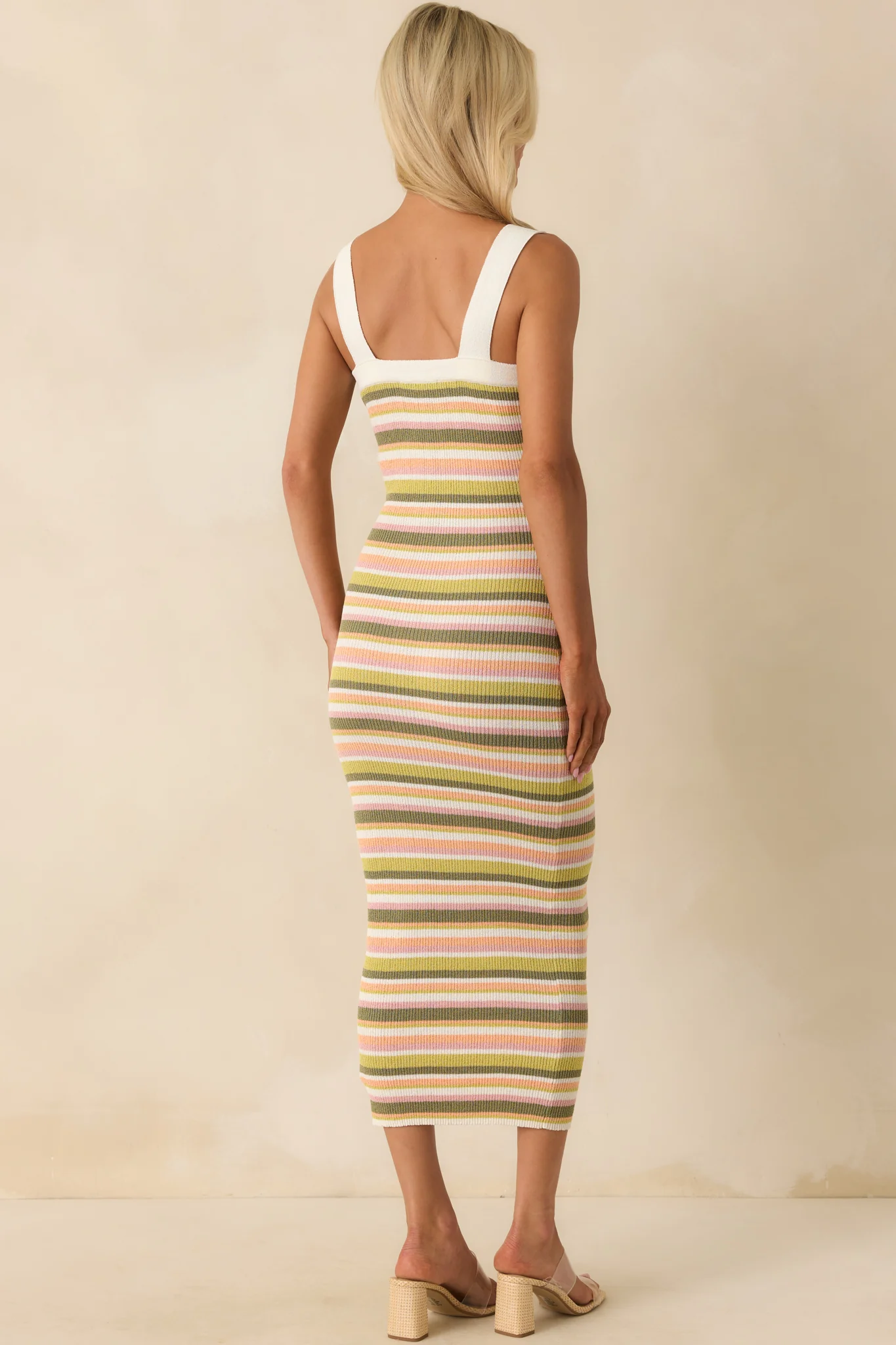 MINKPINK Multi Amelia Knit Stripe Midi Dress