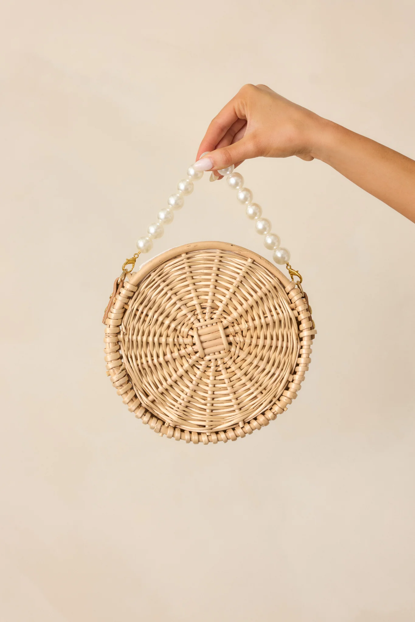 Triple Take Pearl Natural Handbag