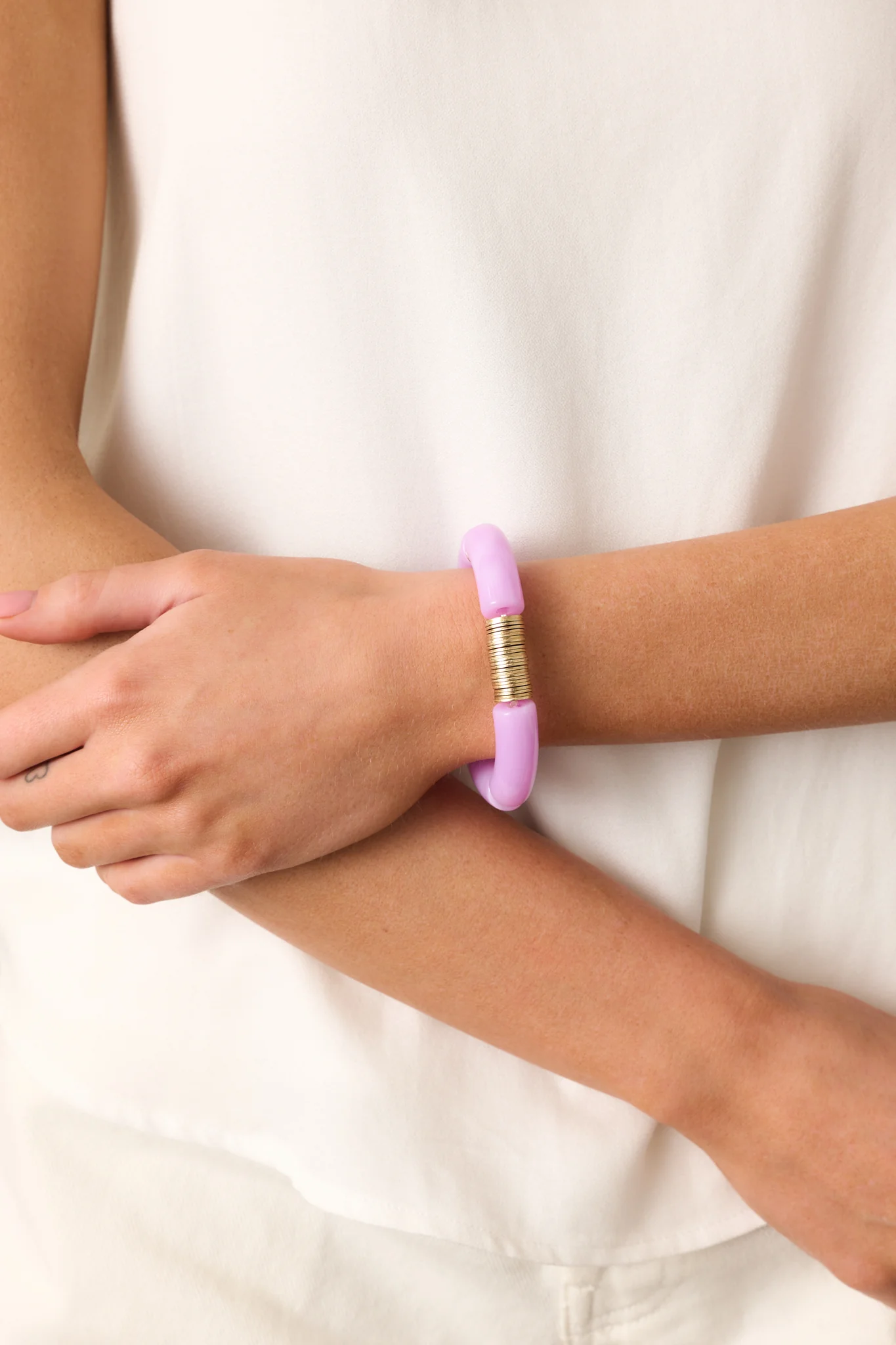 Find Your Joy Lavender Beaded Bracelet
