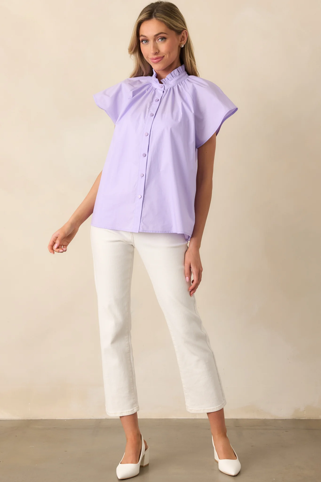 Florence Lilac Cotton Top