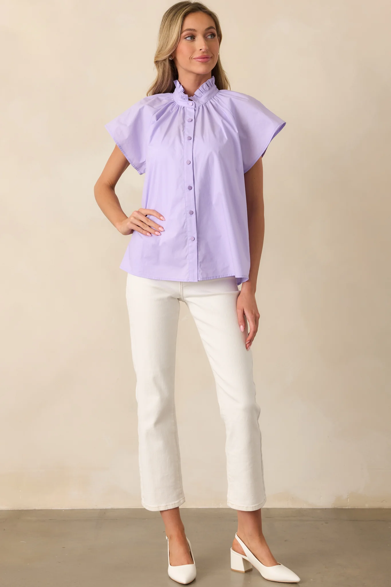 Florence Lilac Cotton Top