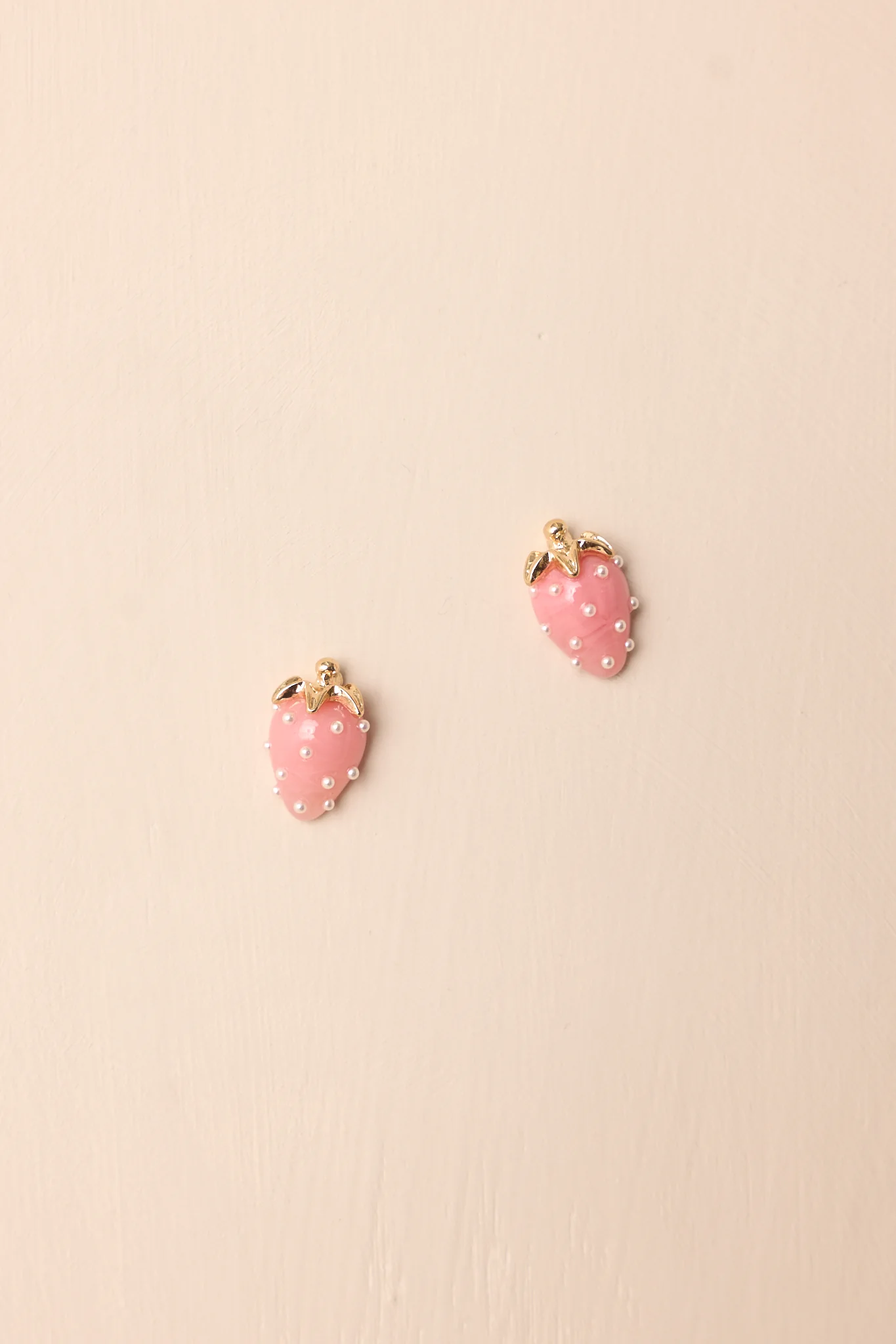 Too Sweet To Me Pink & Pearl Strawberry Earrings
