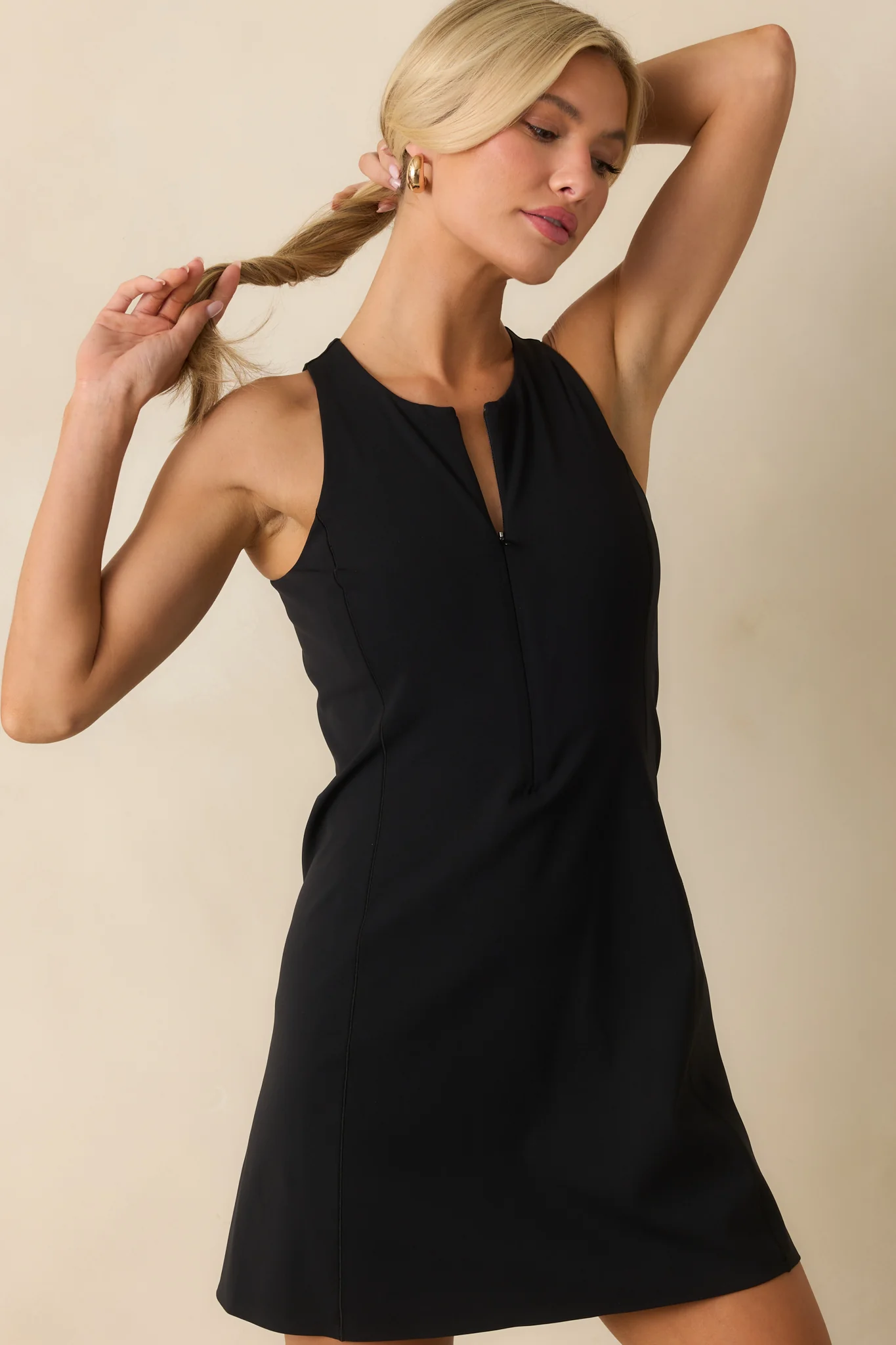 SPANXshape™ Black Get Moving Zip Front Dress