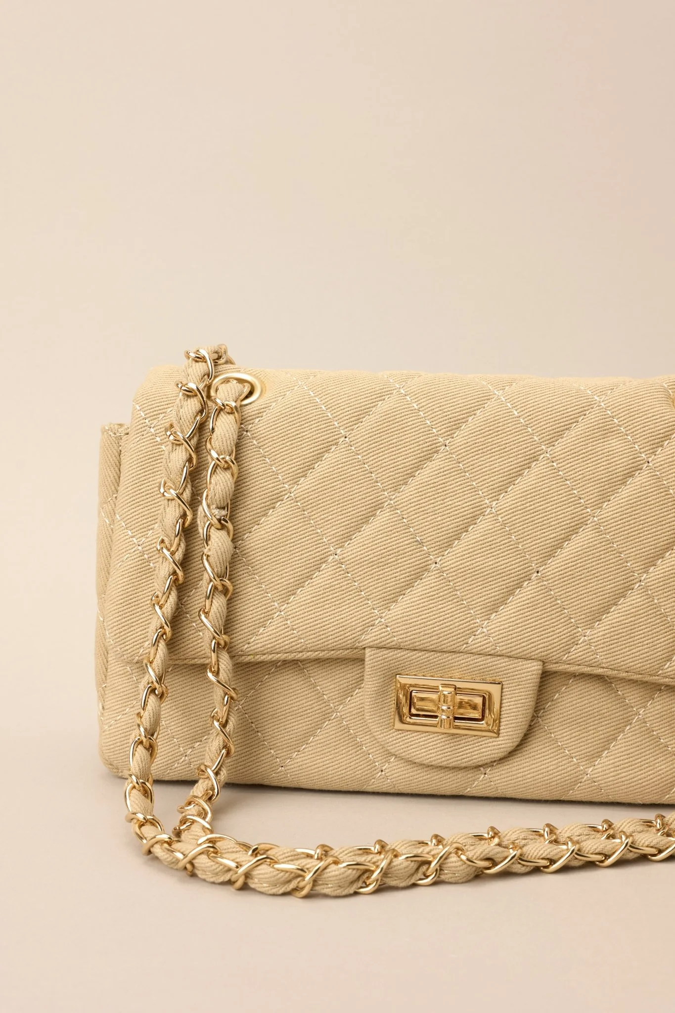 Move On Natural Quilted Handbag