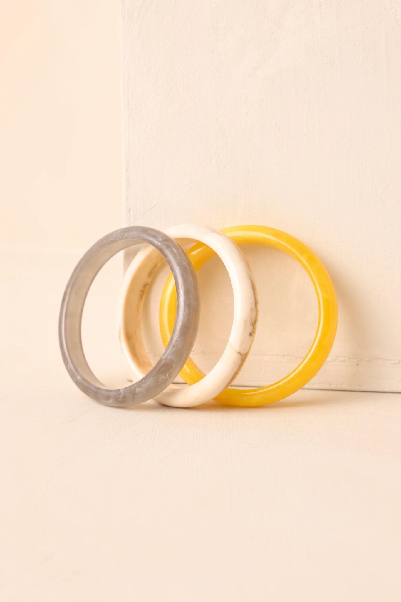 Meant Every Word Yellow Multi Bangle Bracelet Set