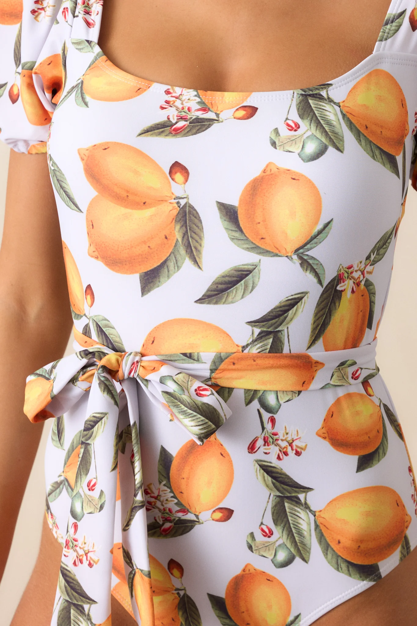 Wave Whispers Orange One Piece Swimsuit