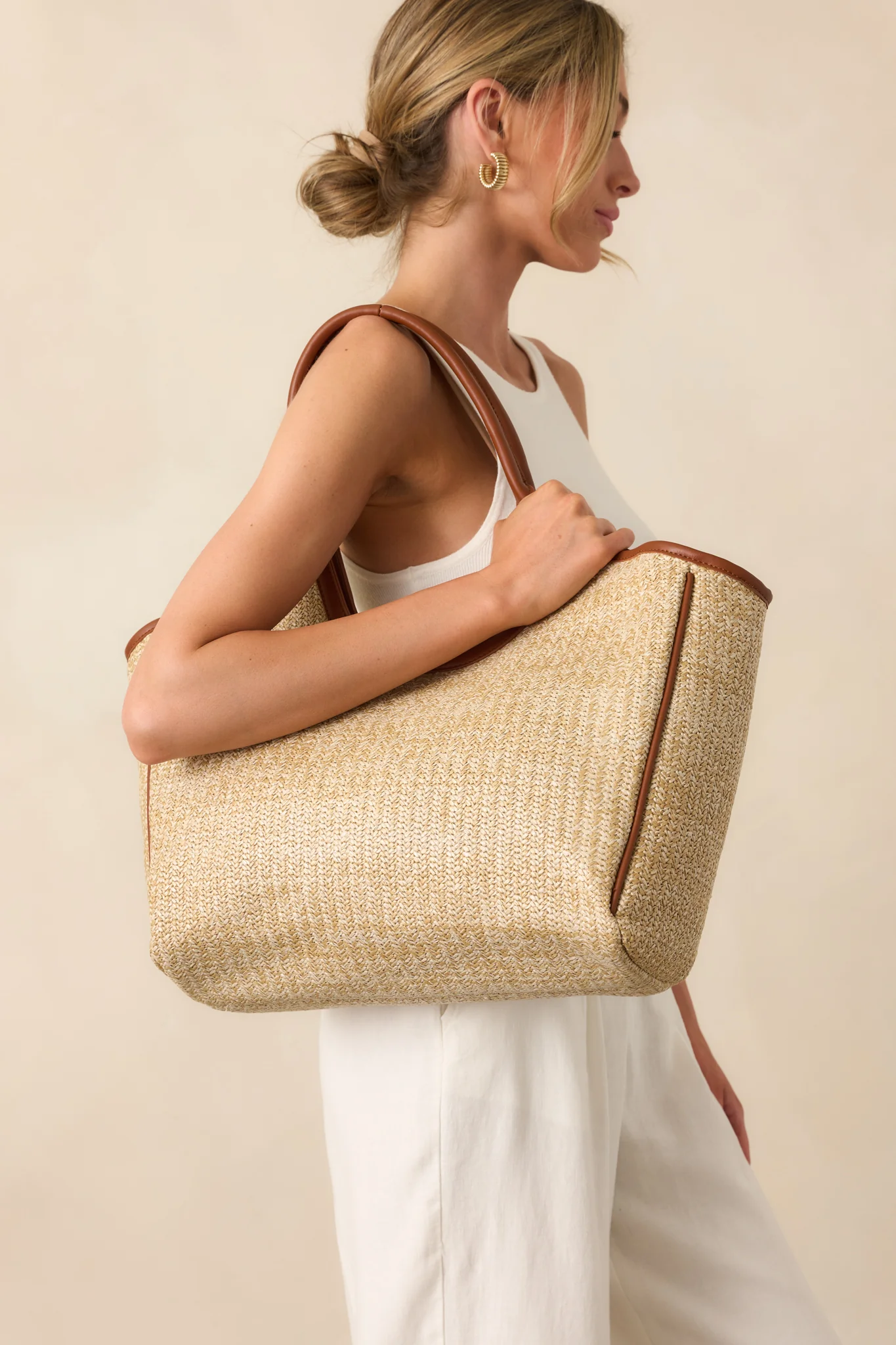 Keep It Simple Natural Rattan Handbag