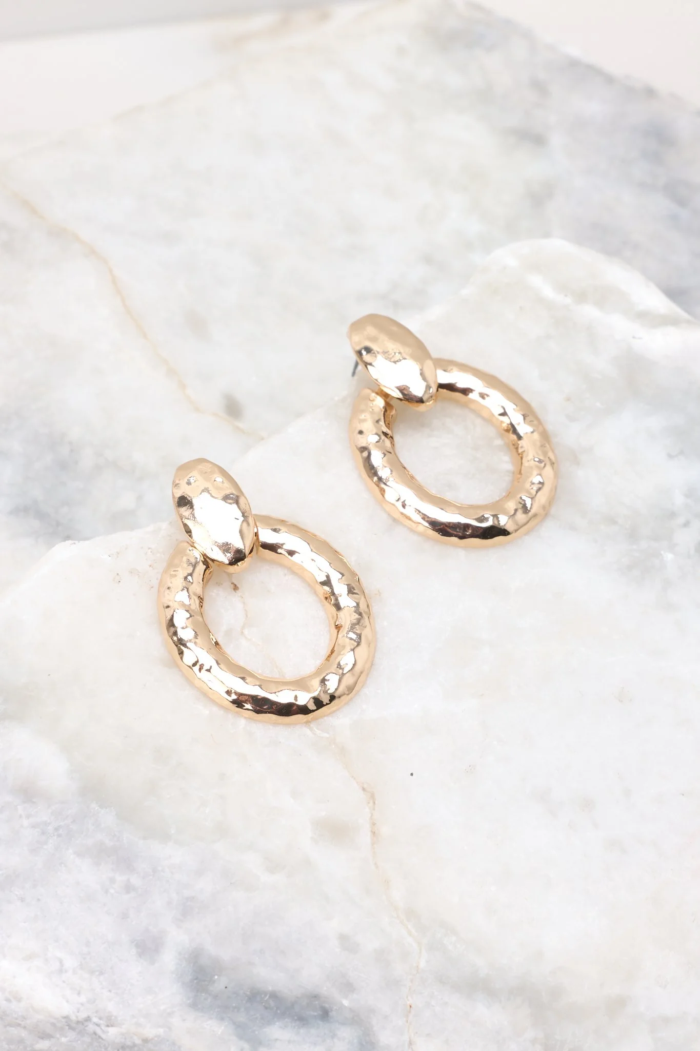 Call It A Hunch Gold Earrings