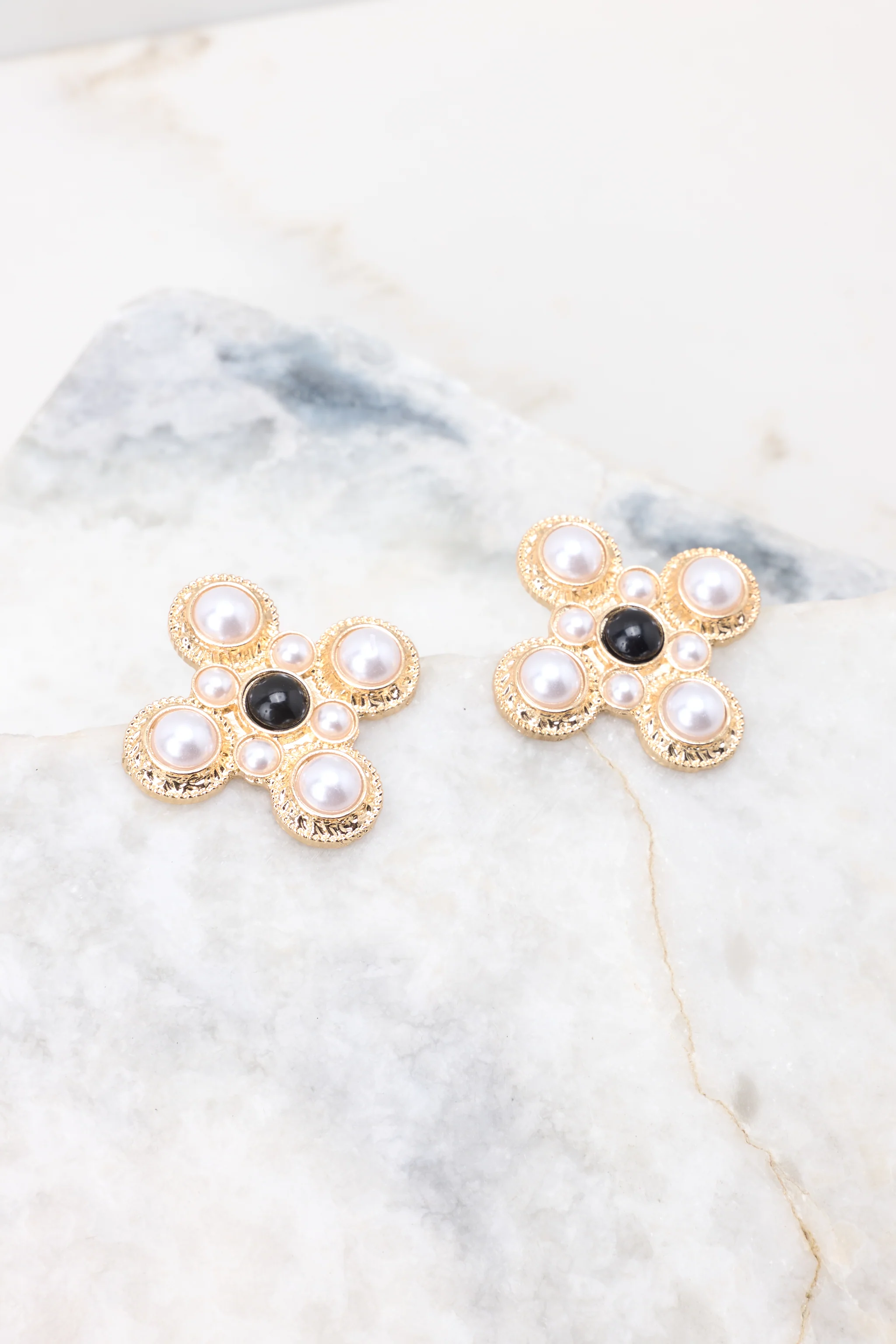 Unique Approach Gold And Pearl Earrings