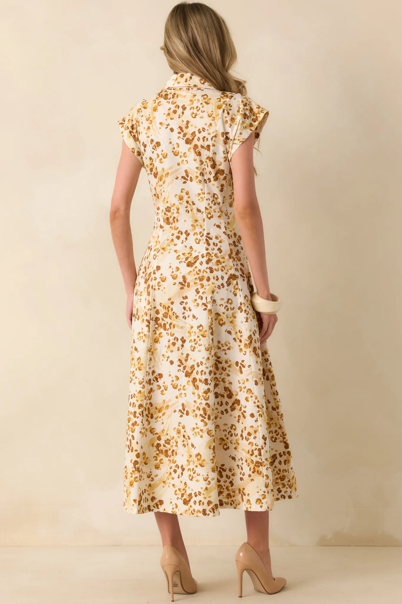 And Just Like That Golden Yellow Multi Print Cotton Maxi Dress