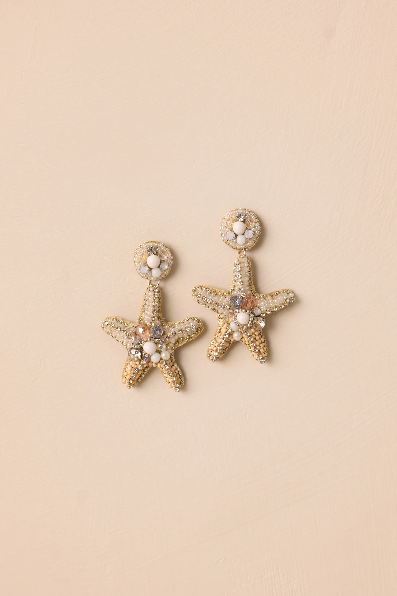 Giving Compliments Starfish Silver Beaded Earrings
