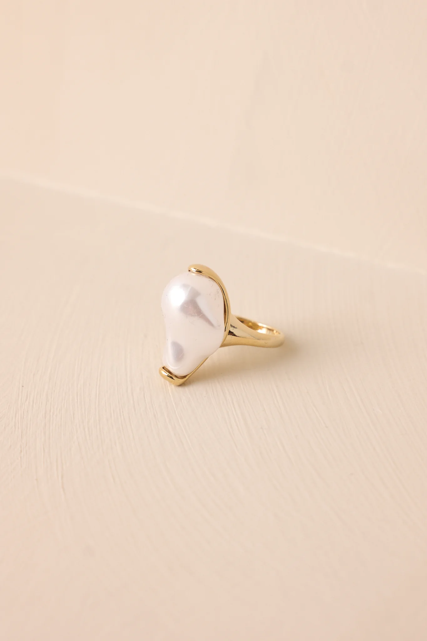 The Sea Calls Gold & Ivory Faux Pearl Ring