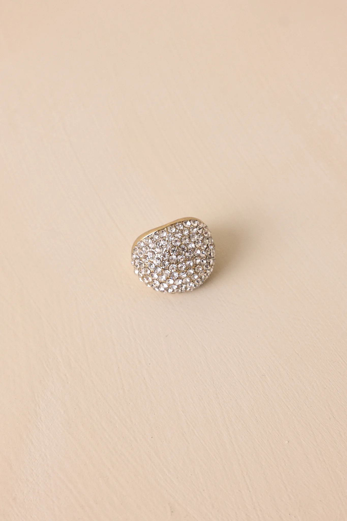 Bright Future Gold Pavè Rhinestone Dome Ring