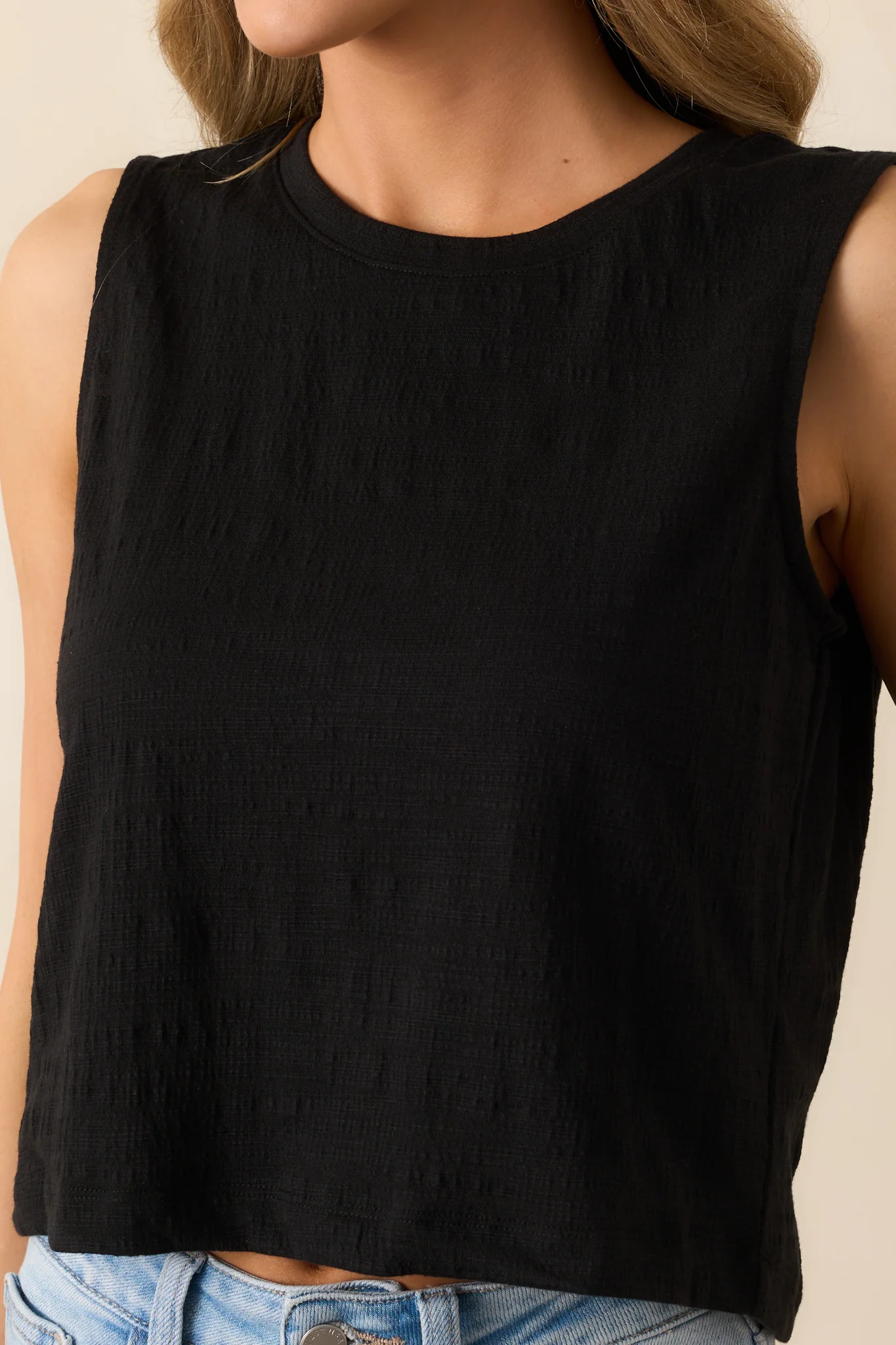 Z Supply Black Sloane Textured Slub Top