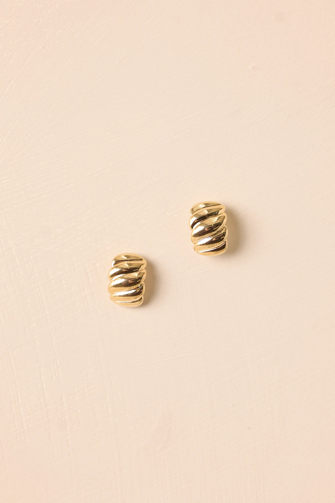Waves Of Life Gold Textured Earrings