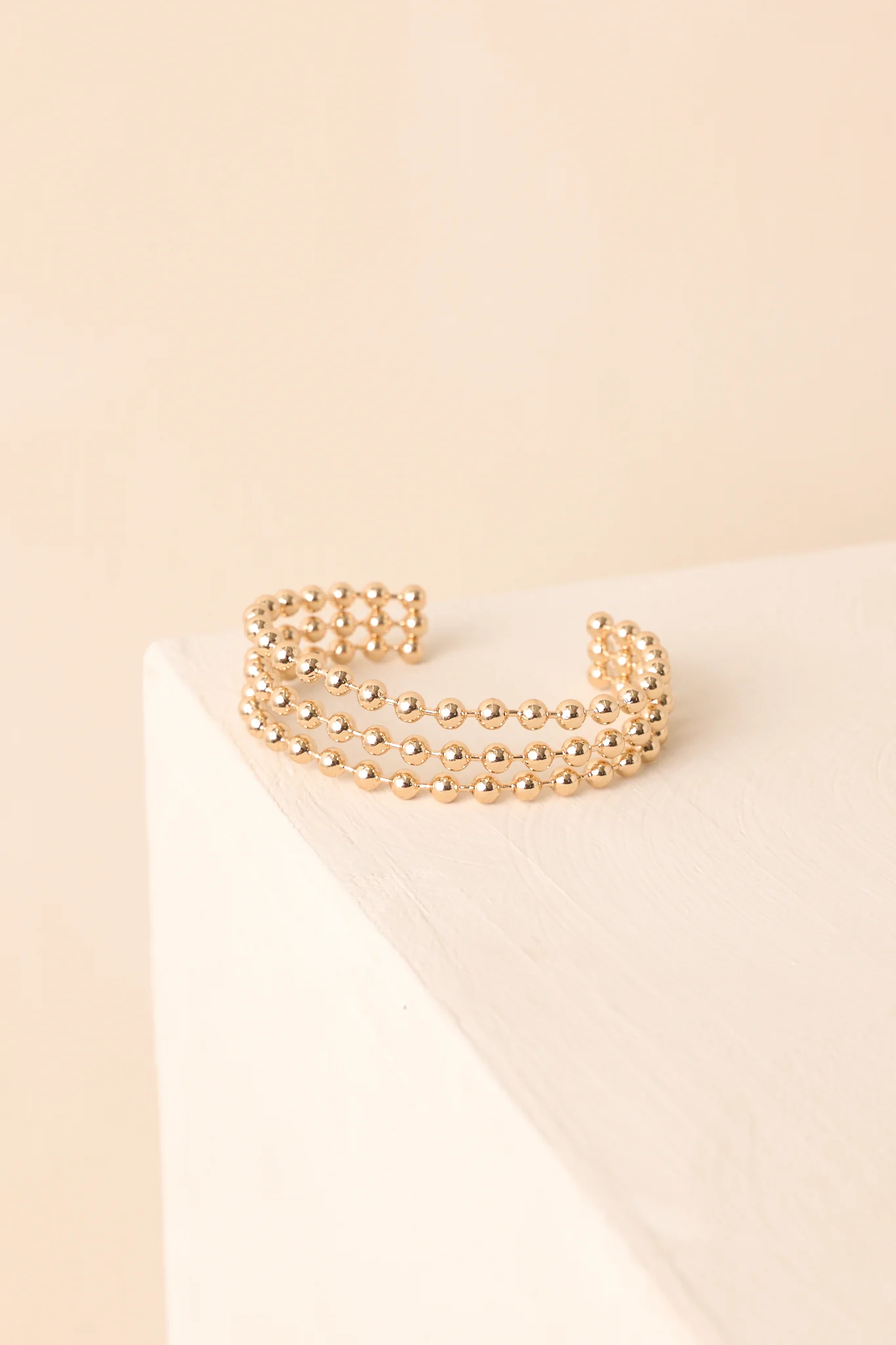 Can Never Go Wrong Gold Layered Cuff Bracelet