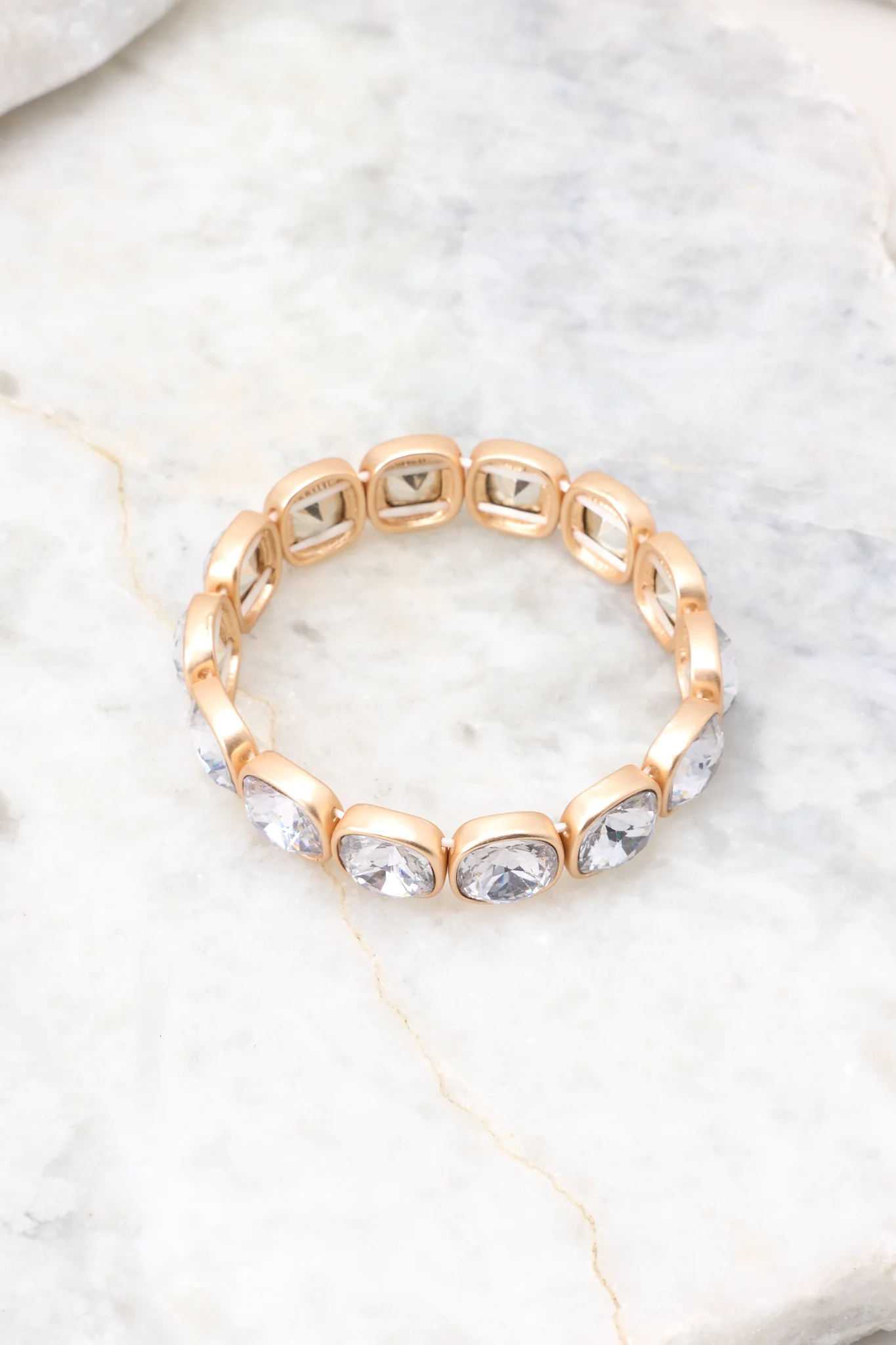 Rhinestone Treasures Gold Bracelet