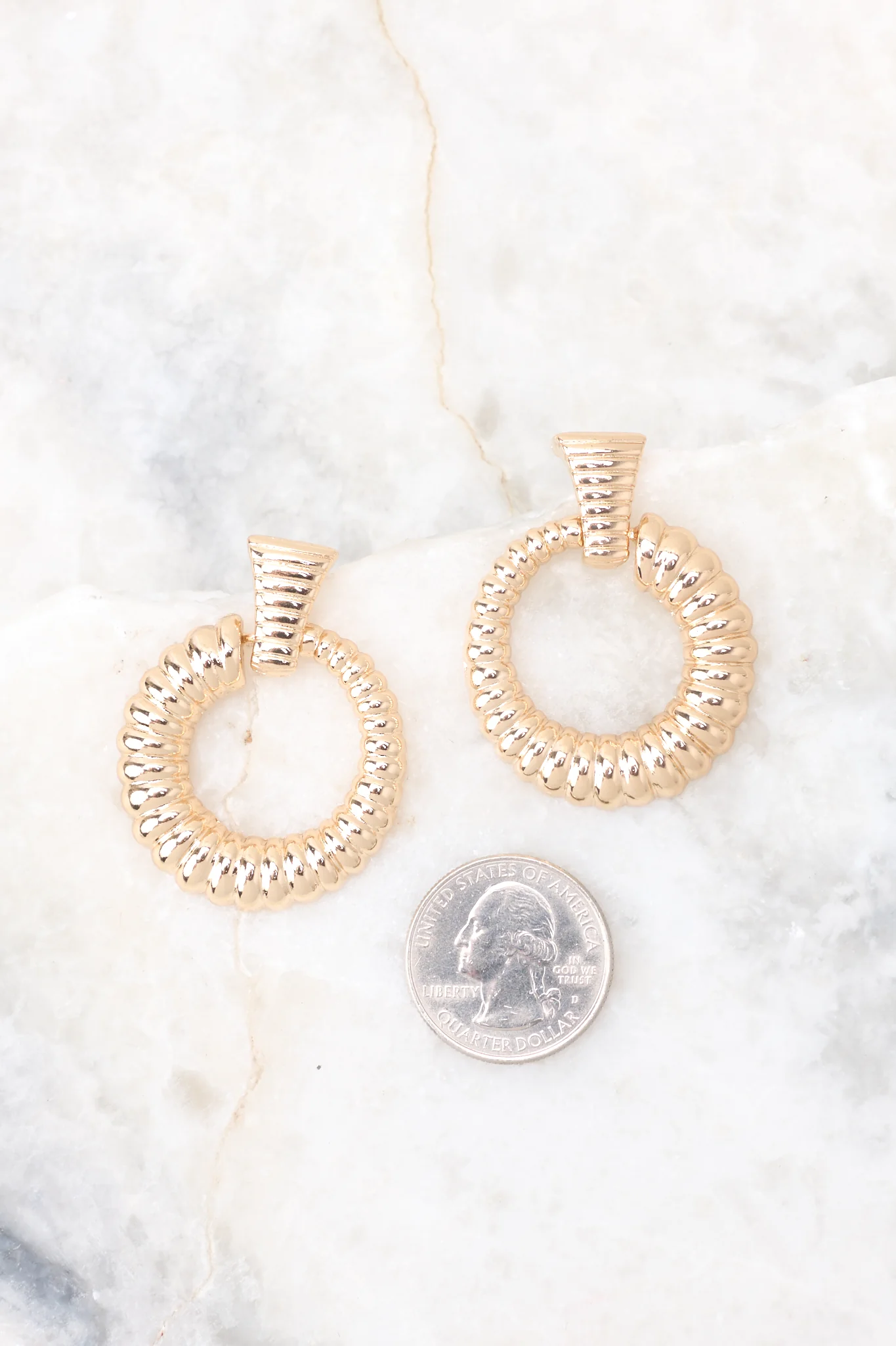 Too Much Time Gold Earrings