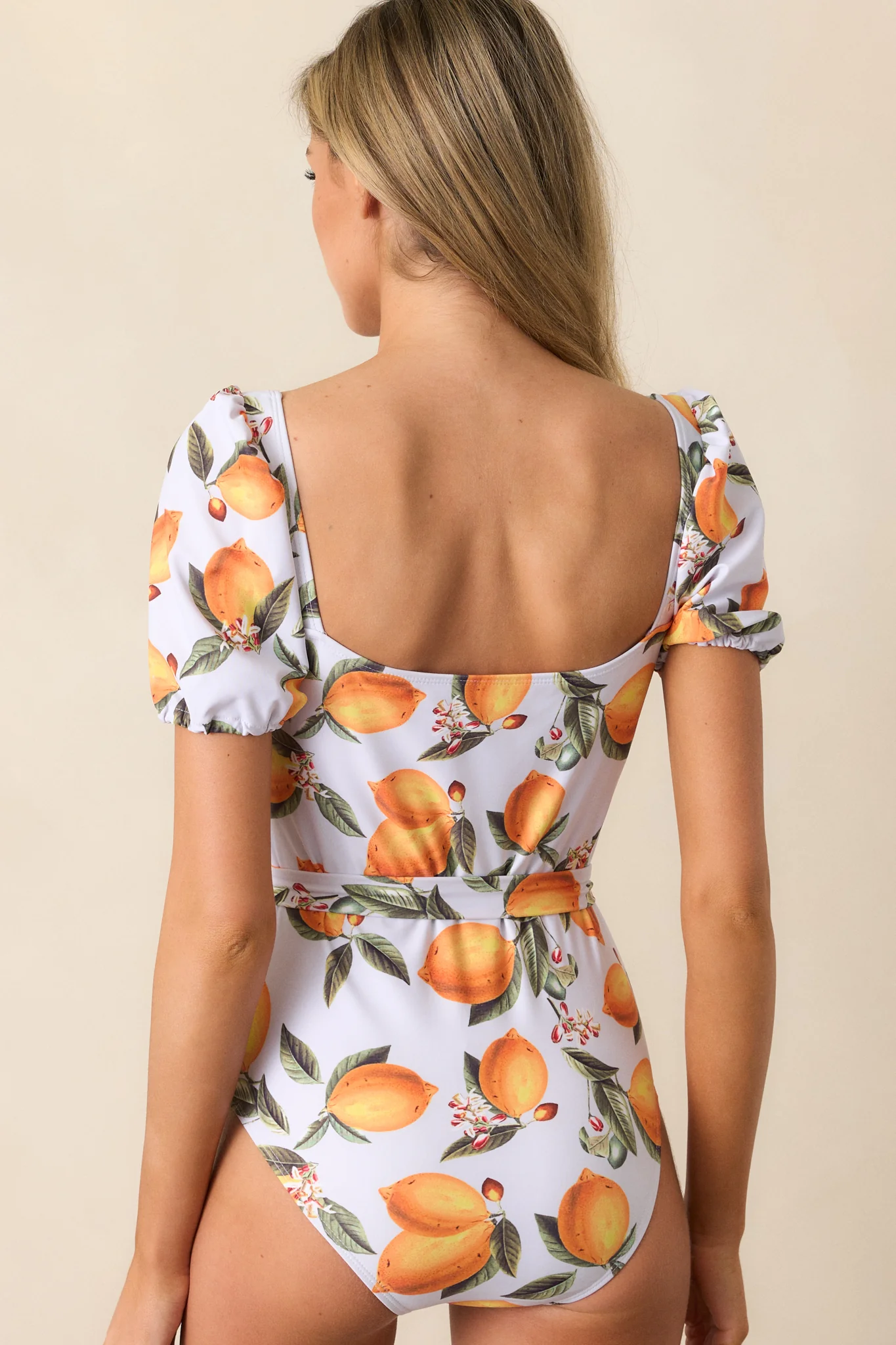 Wave Whispers Orange One Piece Swimsuit