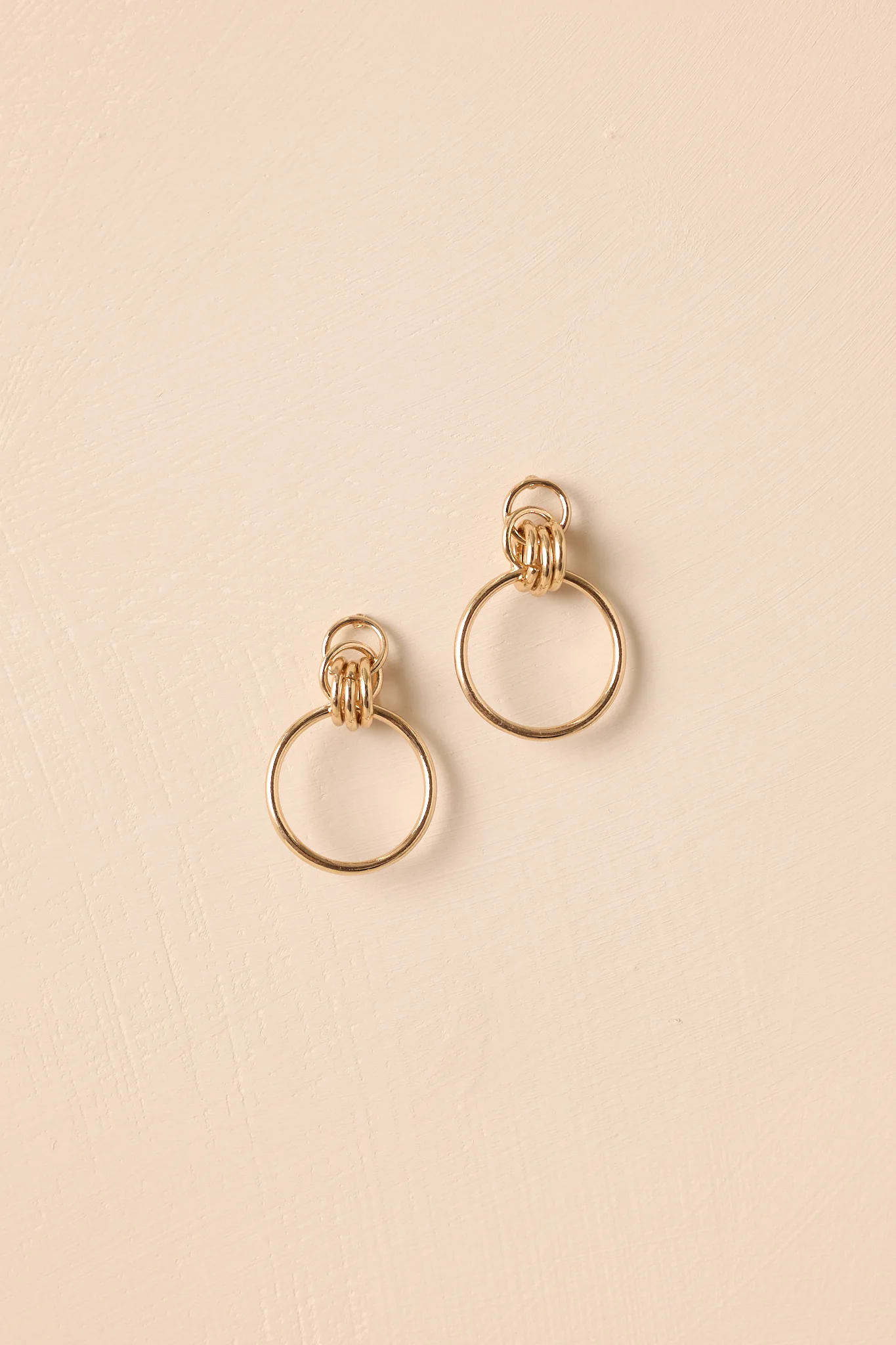 More Than A Moment Gold Link Cluster Drop Earrings
