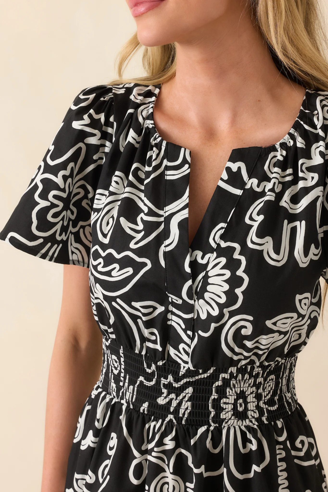 Isn't She Something Black Floral Print Cotton Maxi Dress