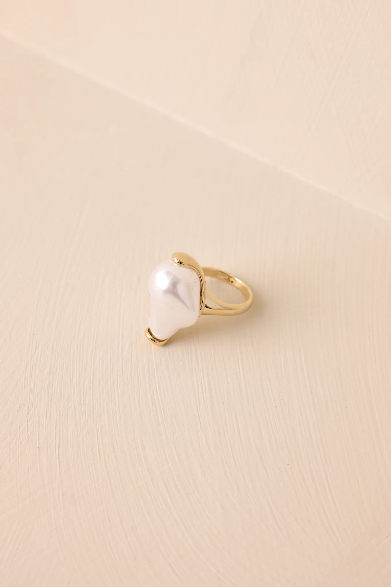 The Sea Calls Gold & Ivory Faux Pearl Ring