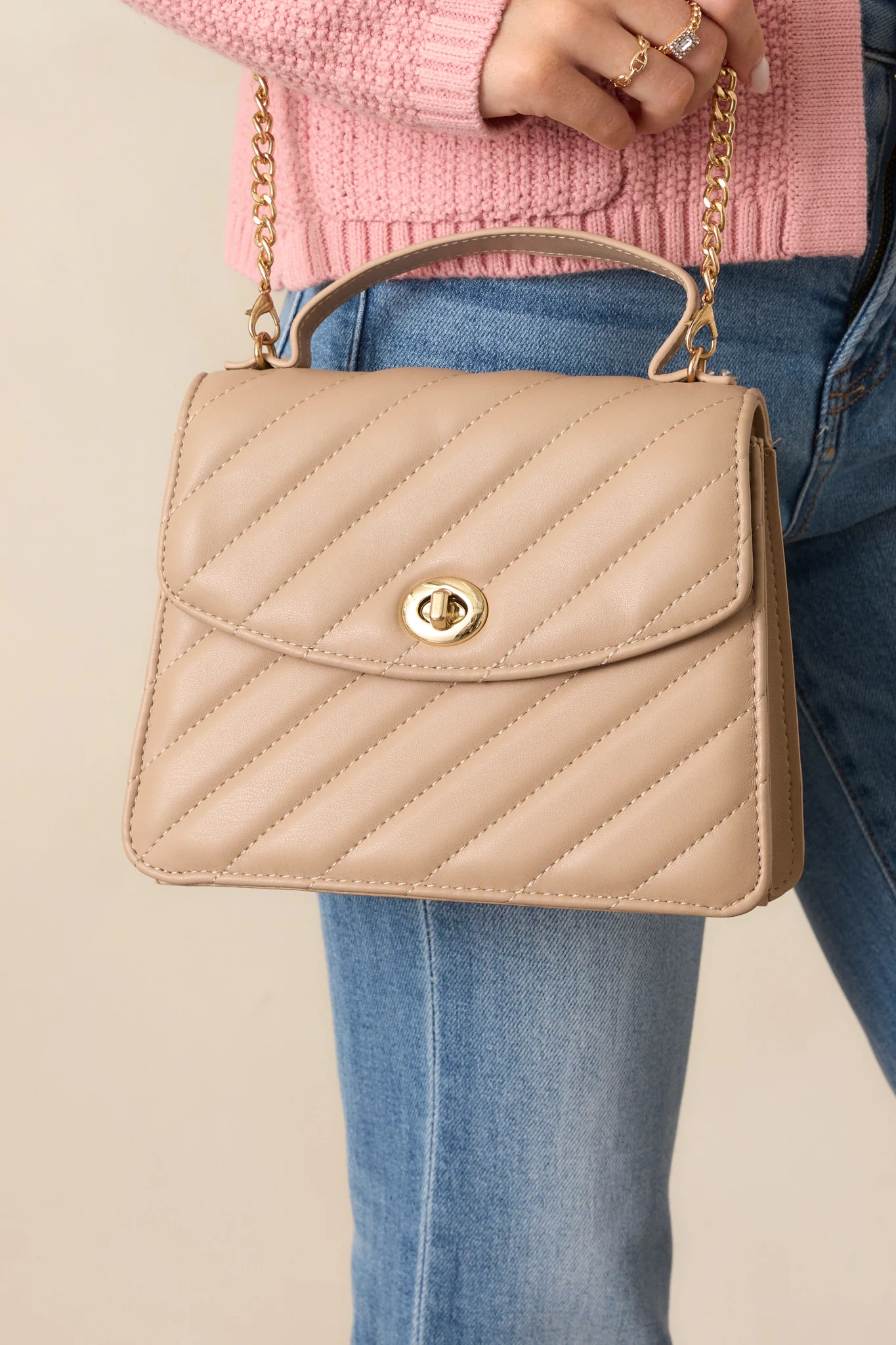 Starborn Mantle Light Mocha Quilted Handbag
