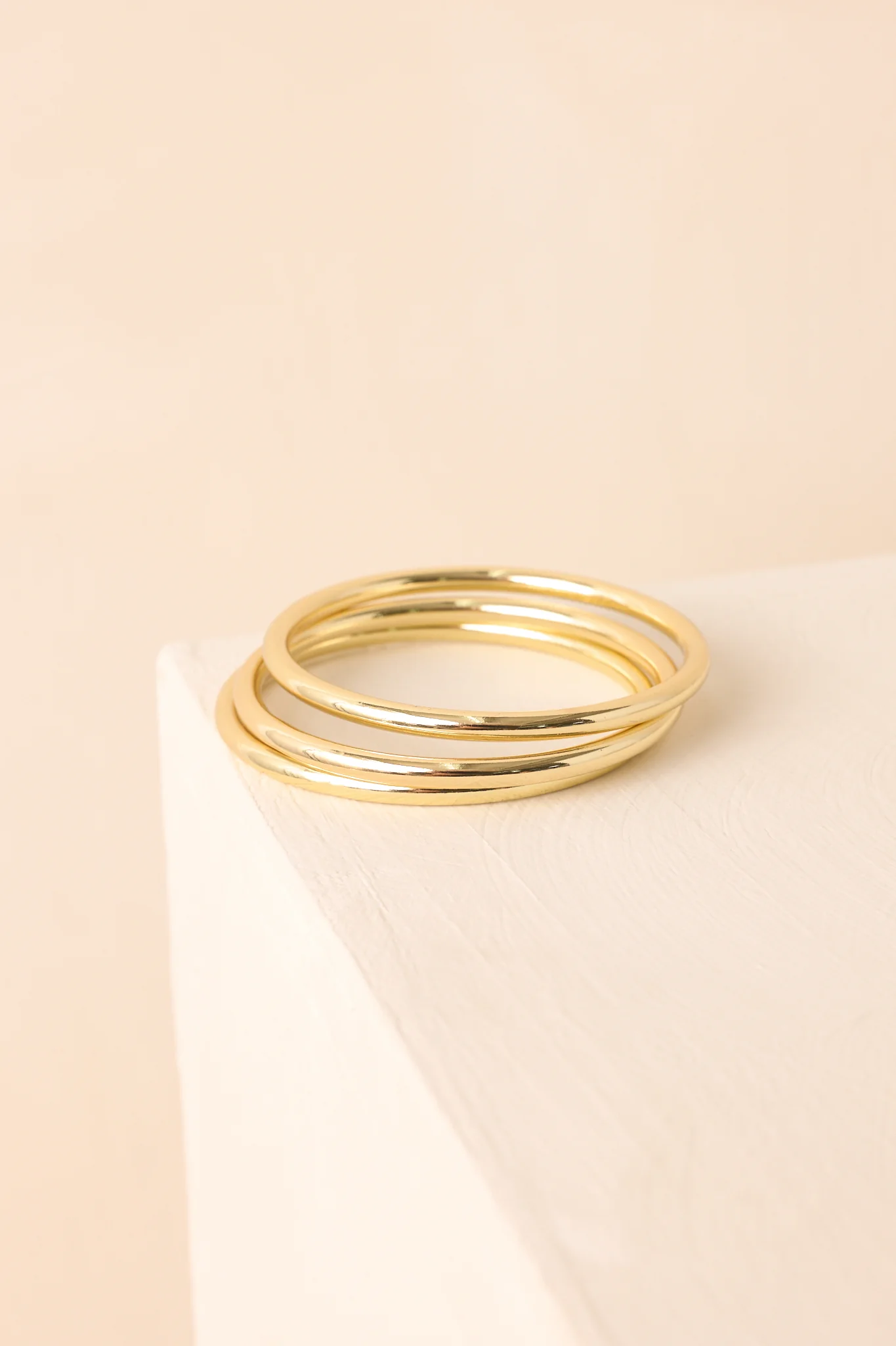 Still Thinking It Through Gold Bangle Bracelet Set