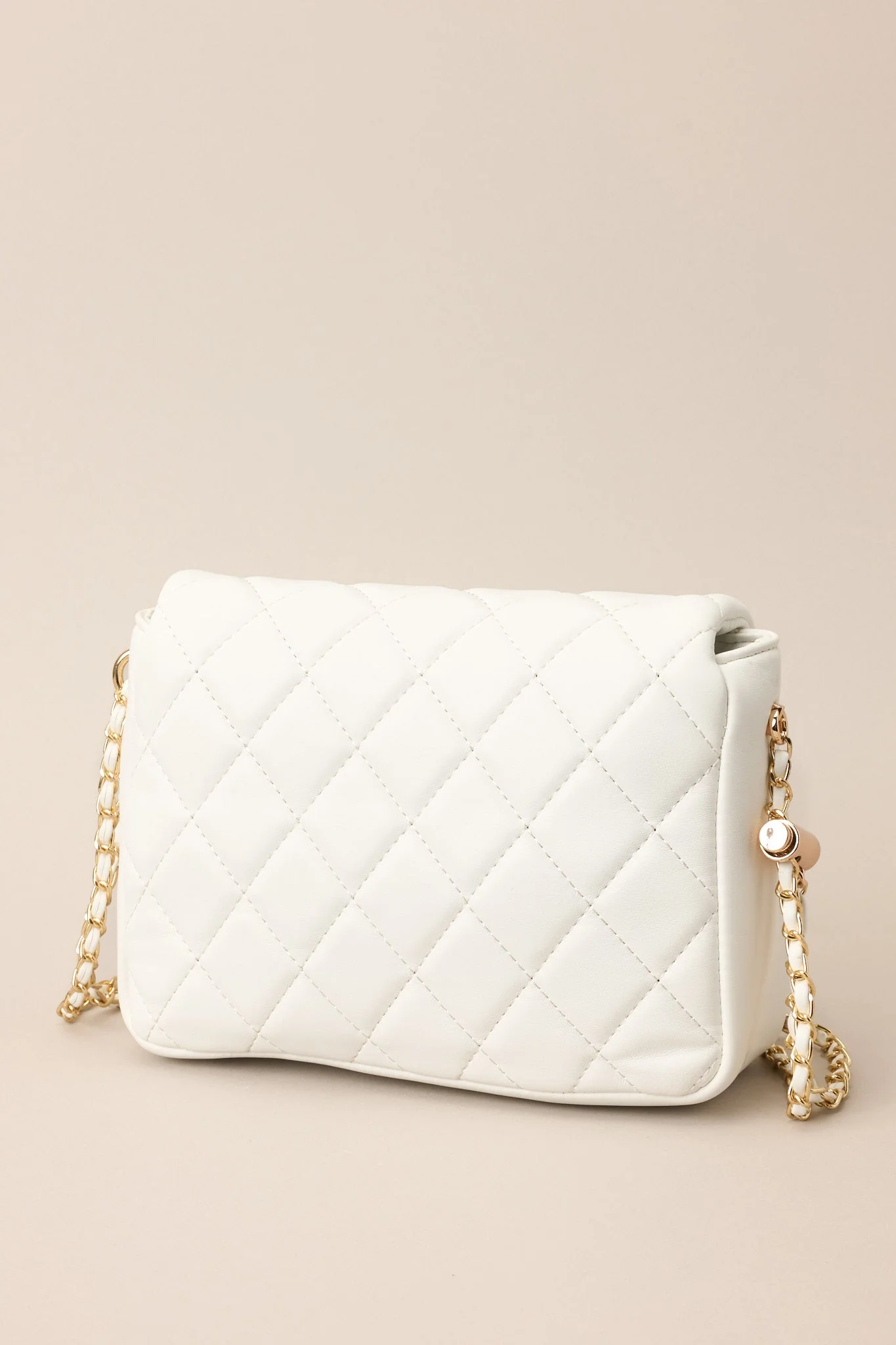 Everyday Pleasures White Quilted Handbag
